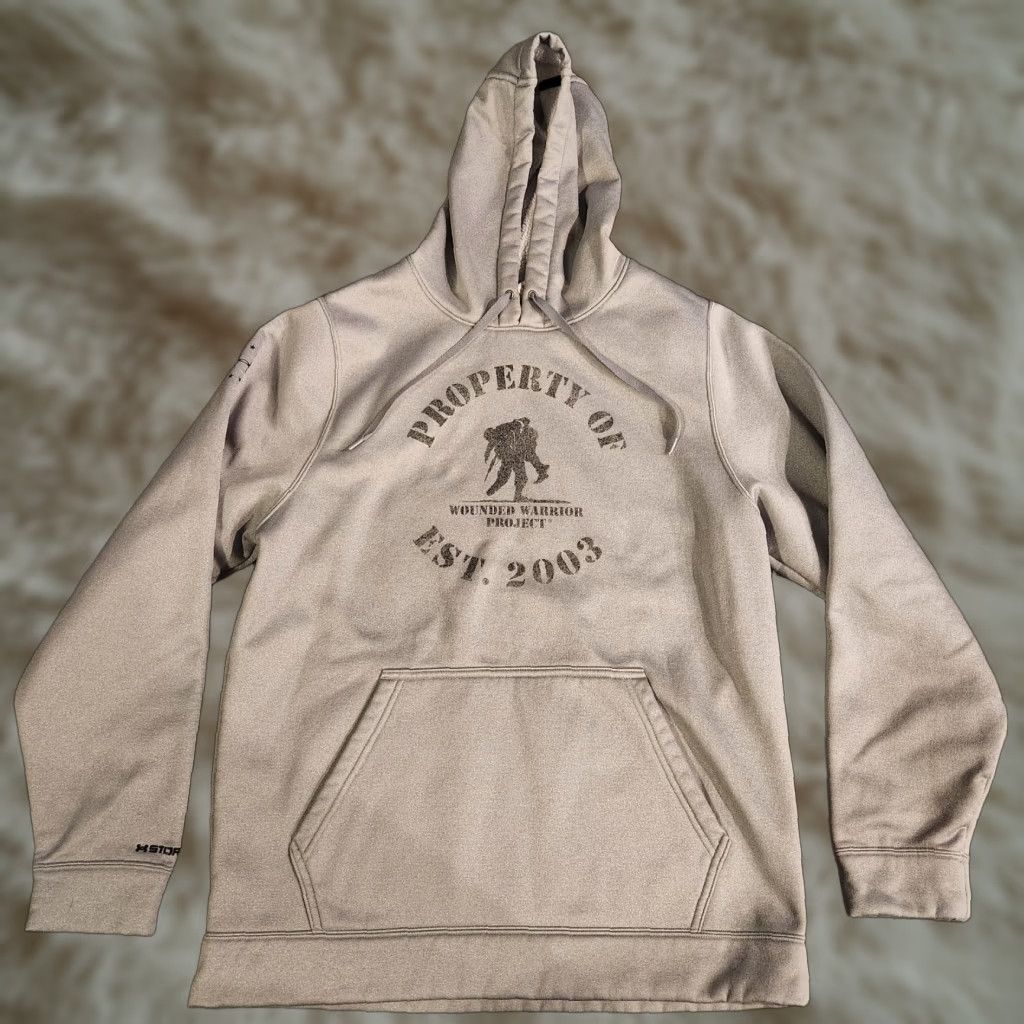 Under Armour Under Armour Hoodie Men M Gray Storm Fleece Lined Wounded Warrior Project Pullover Long Sleeve Army Sports Pockets Hooded Vars Mens Size US M / EU 48-50 / 2 - 1 Thumbnail