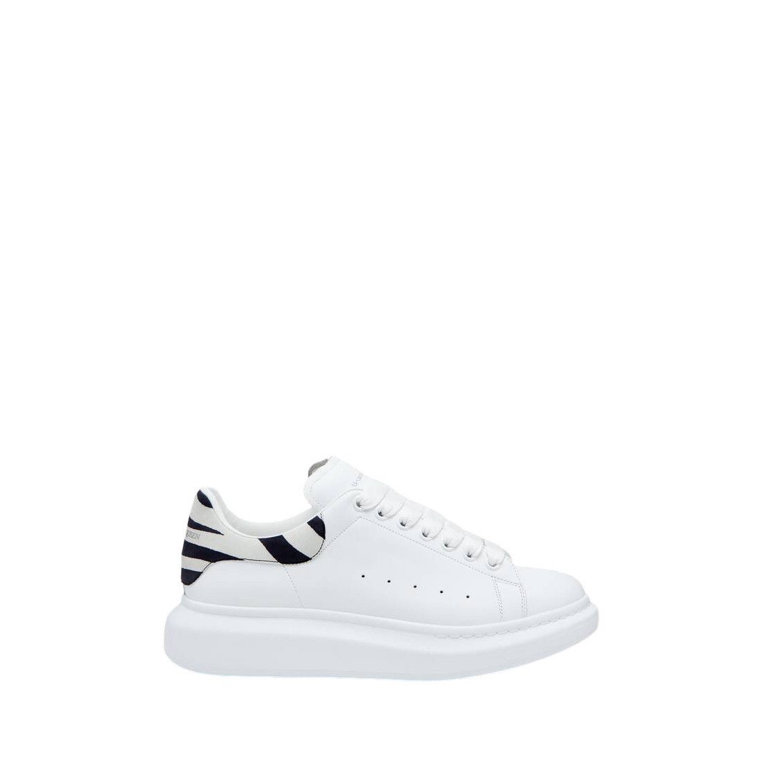 ALEXANDER MCQUEEN Oversized Men's White /Black Zebra Leather