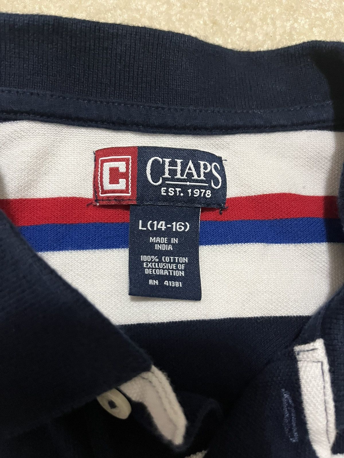 Chaps Chaps Striped Polo Size US XS / EU 42 / 0 - 3 Thumbnail