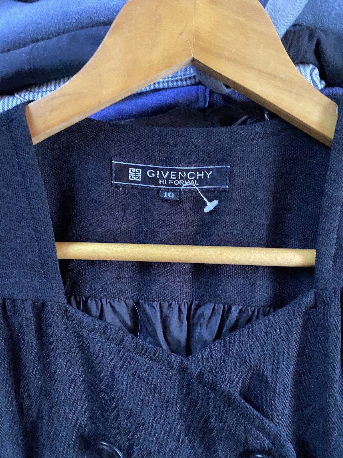 Designer × Givenchy Formal Givenchy luxury Black Wool Dress With Lace Size L / US 10 / IT 46 - 13 Thumbnail