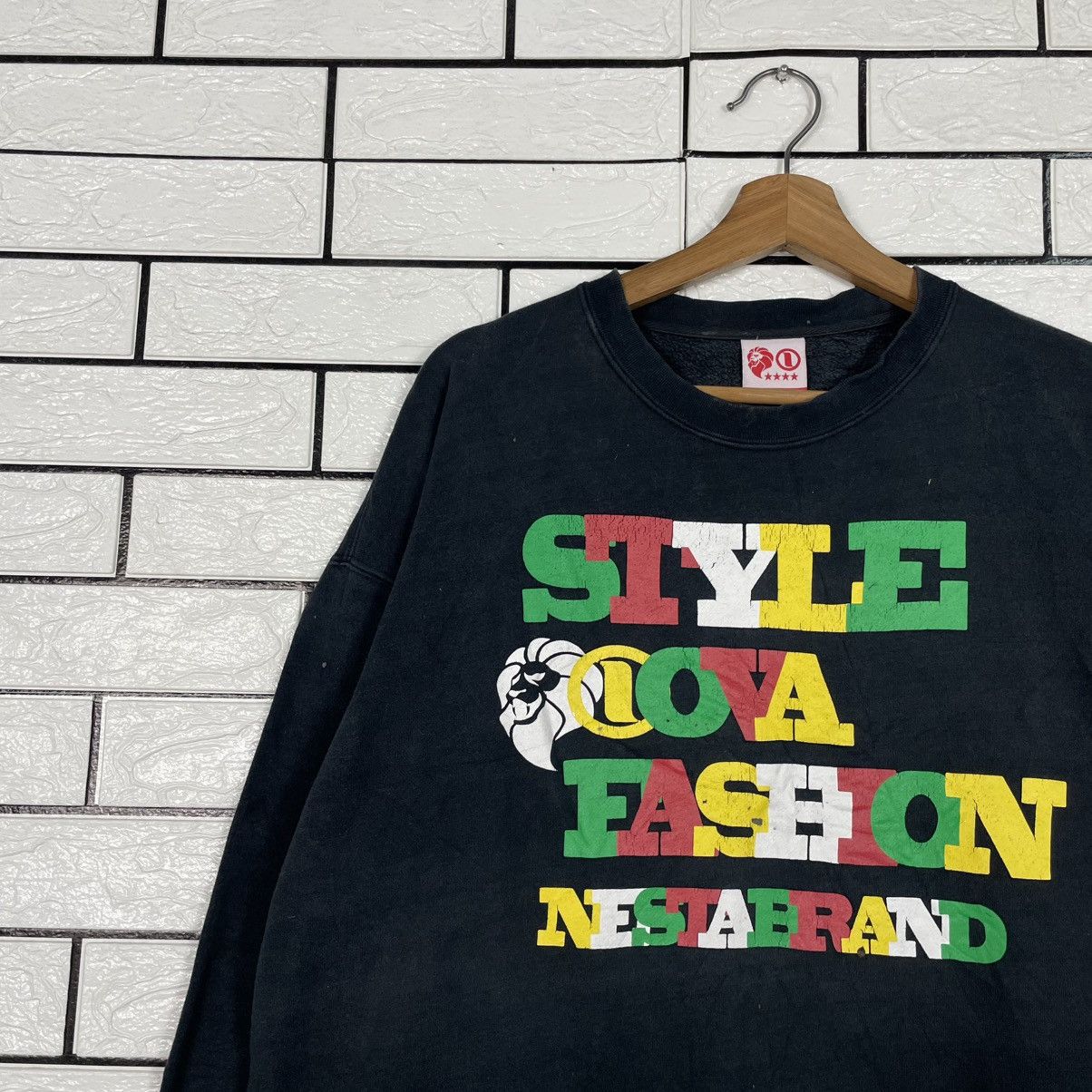 Japanese Brand Nesta Brand Black Crewneck Sweatshirt Size US L / EU 52-54 / 3 - 6 Thumbnail