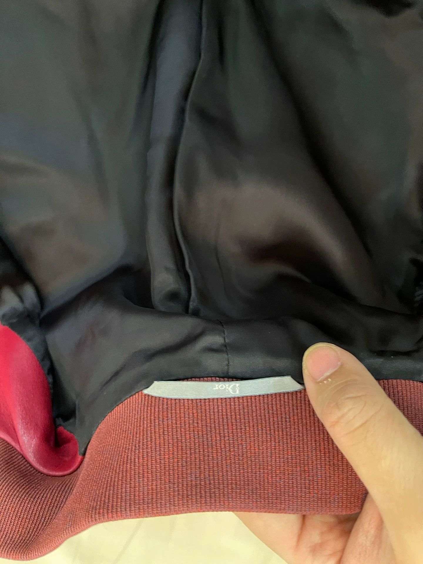 Dior Dior 46 Black Red Colorblock Leather Jacket Size US S / EU 44-46 / 1 - 6 Thumbnail