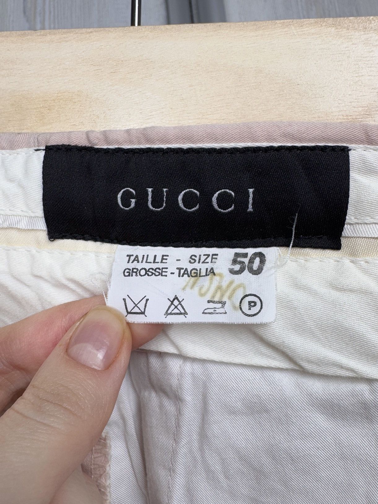 Gucci Gucci vintage pink wide bootcut classic chino pants Size US 34 / EU 50 - 9 Thumbnail