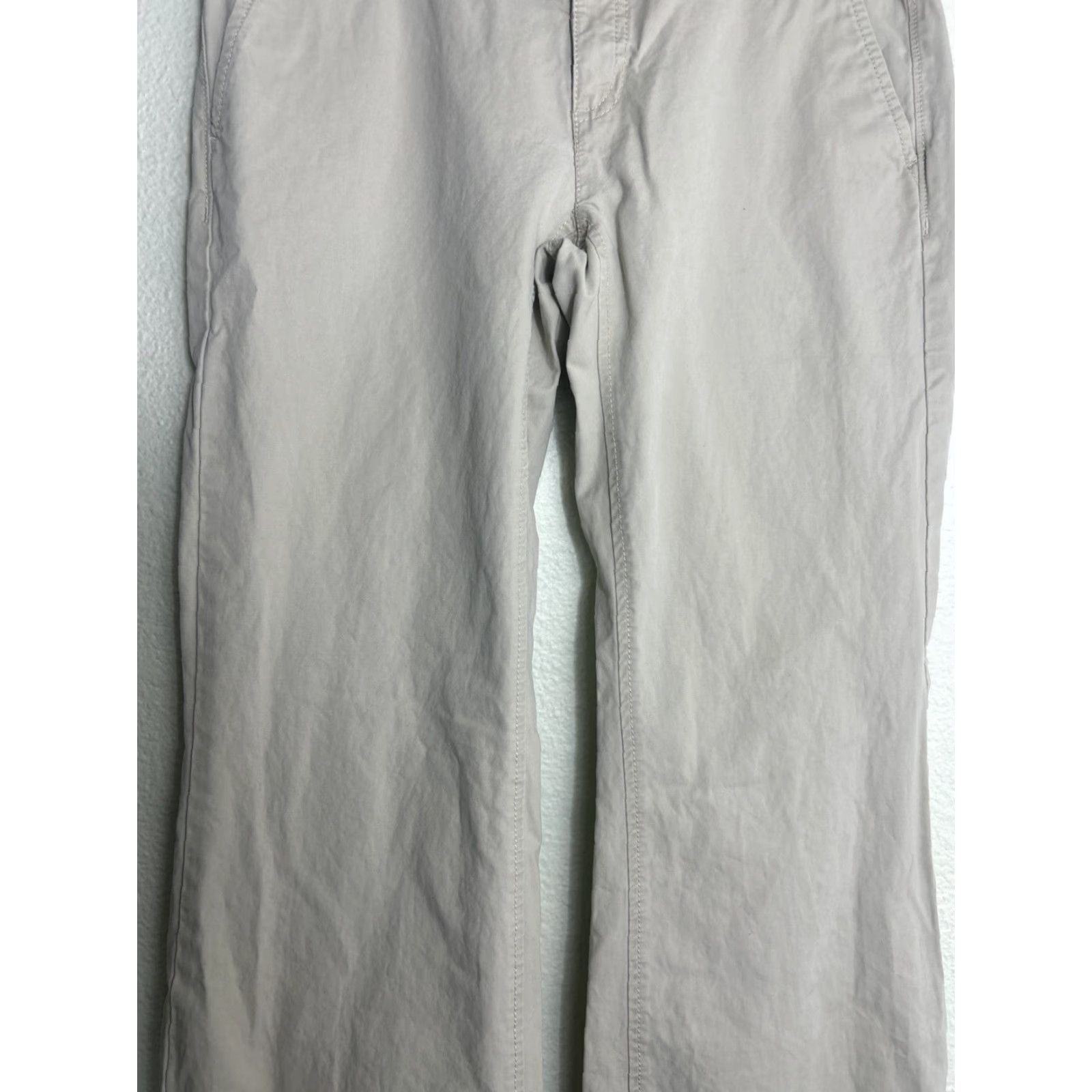 Banana Republic VINTAGE Banana Republic Y2k Womens Pants Flare Beige Cotton 32x29 Size 6 Chino Womens Size 28" / US 6 / IT 42 - 3 Thumbnail