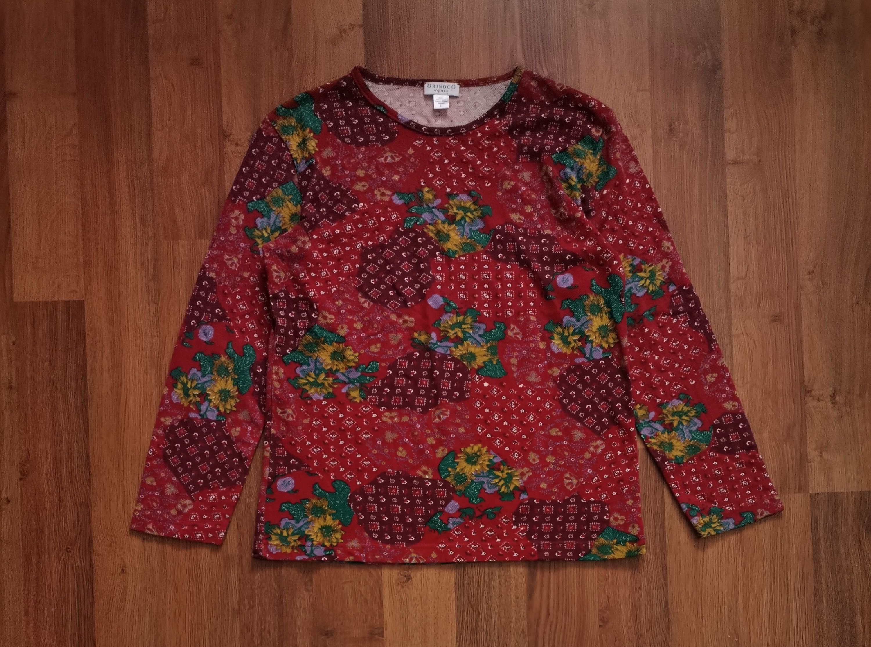 Vintage Vintage Orinoco Women's Floral Blouse Size L / US 10 / IT 46 - 1 Thumbnail