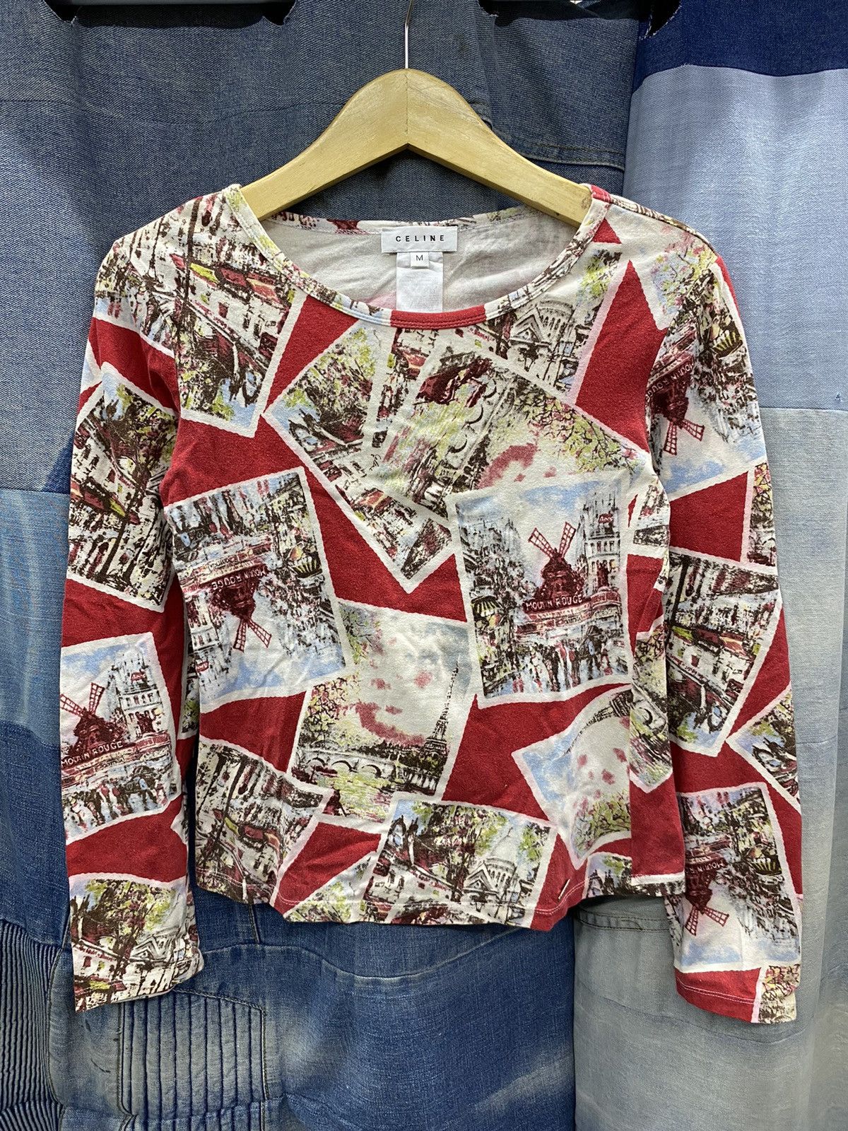 vintage celine longsleeve art picture photo