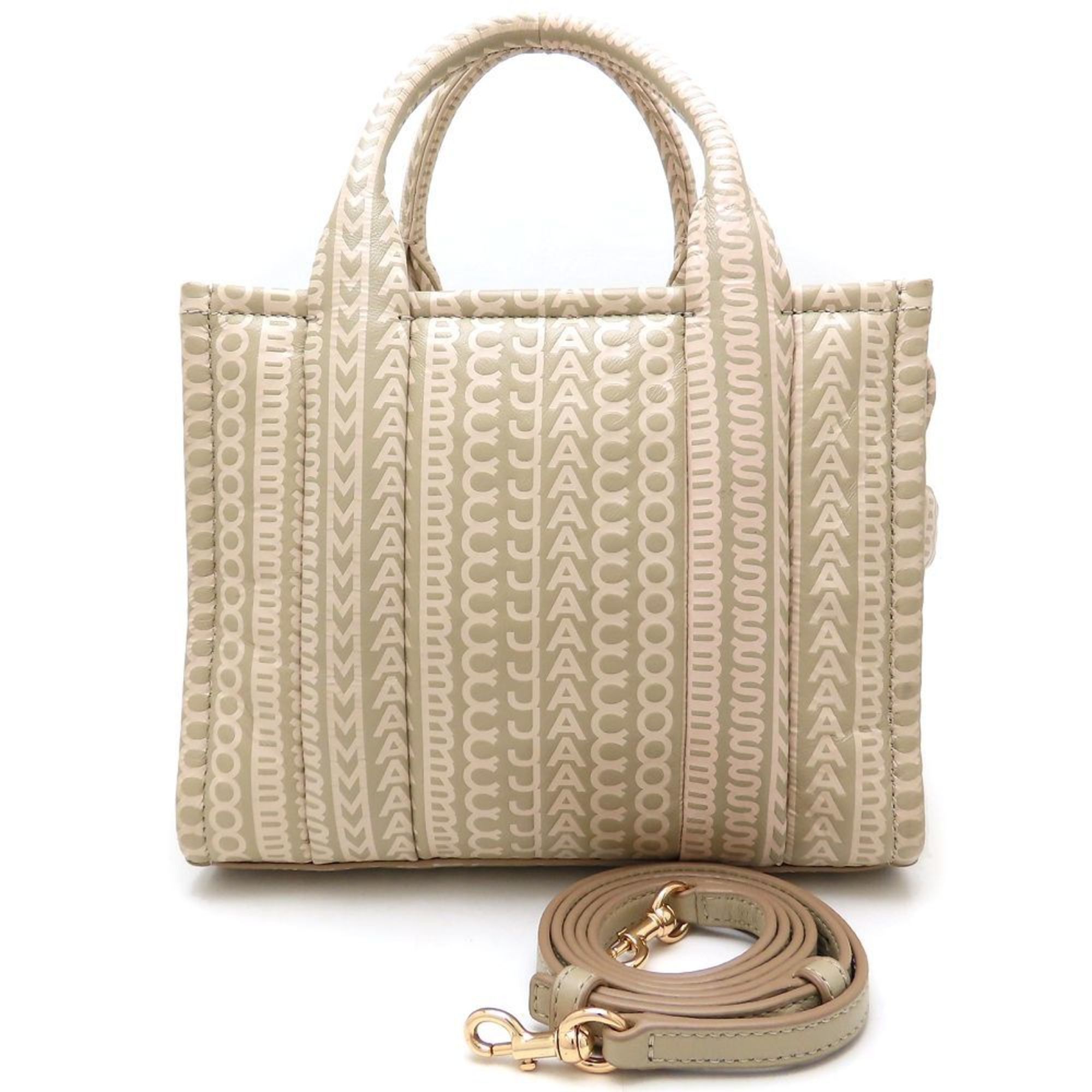 GUCCI GG Canvas Leather Tote Bag Hand Bag Beige Pink