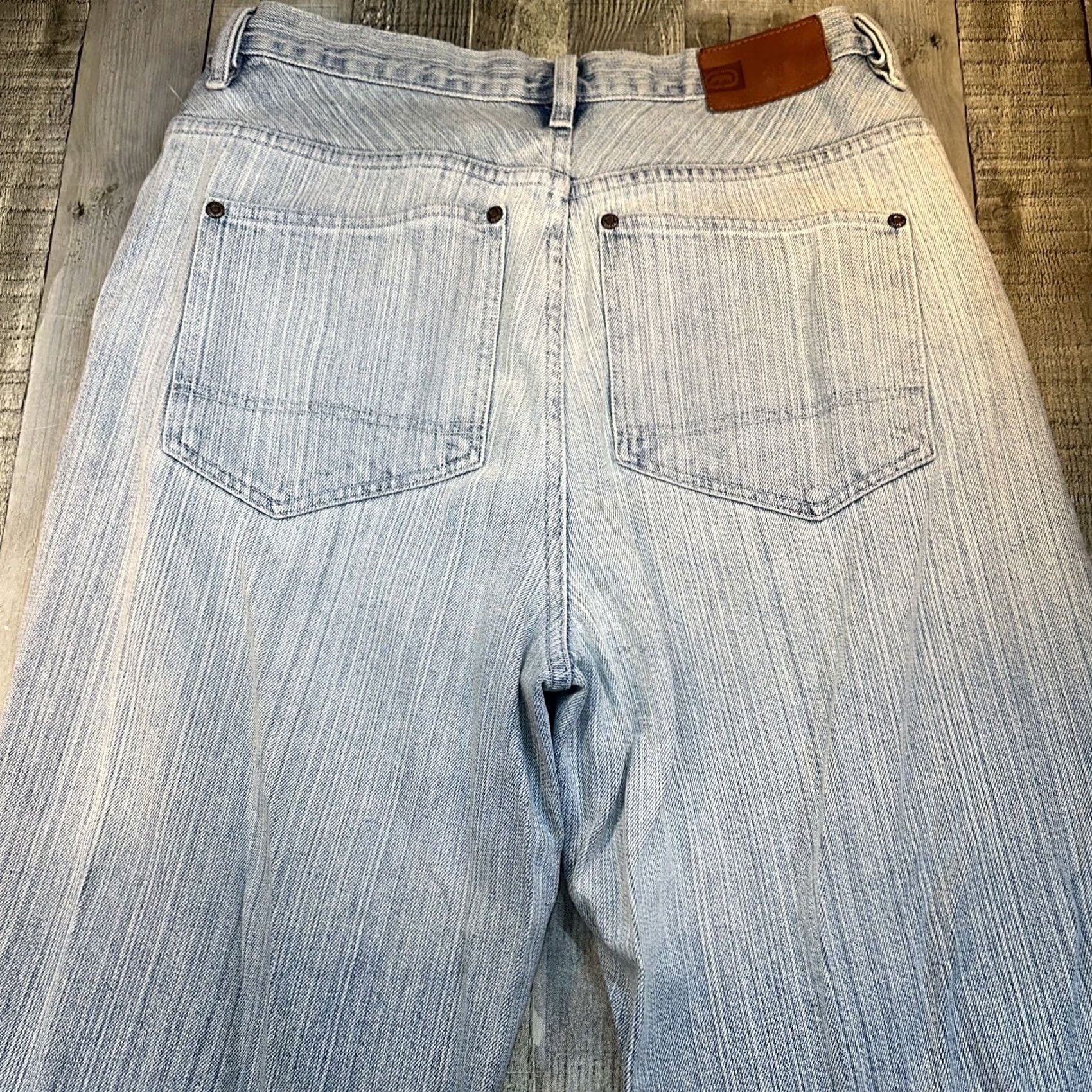 Vintage VINTAGE ECHO Men’s Jeans Baggy Five Pocket 32x32 Blue 90s 00s Y2K Wide-Leg Mens Size US 32 / EU 48 - 7 Thumbnail