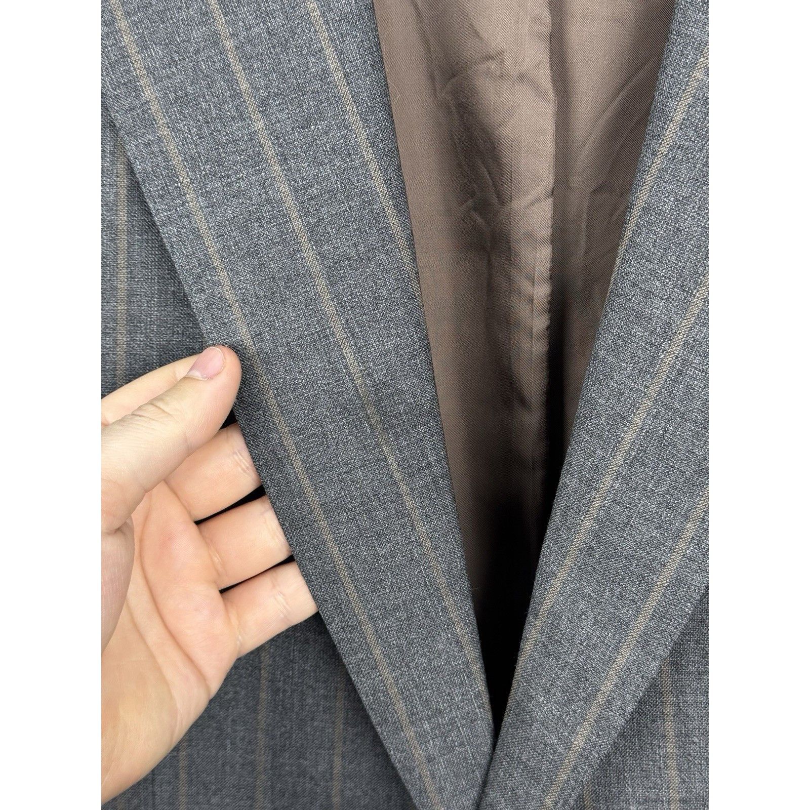 Suitsupply Suitsupply Gray Striped Havana VBC Wool Blazer Sport Jacket Size 36R - 8 Thumbnail