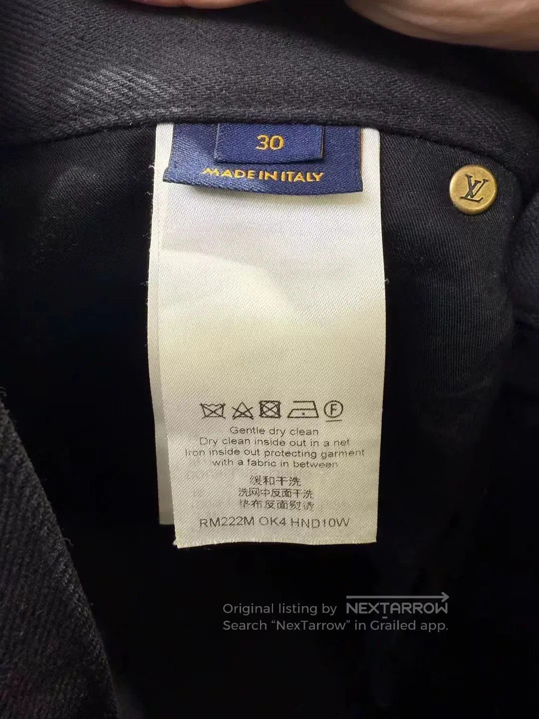 Louis Vuitton louis vuitton embossed logo black denim pants. Size US 30 / EU 46 - 3 Thumbnail