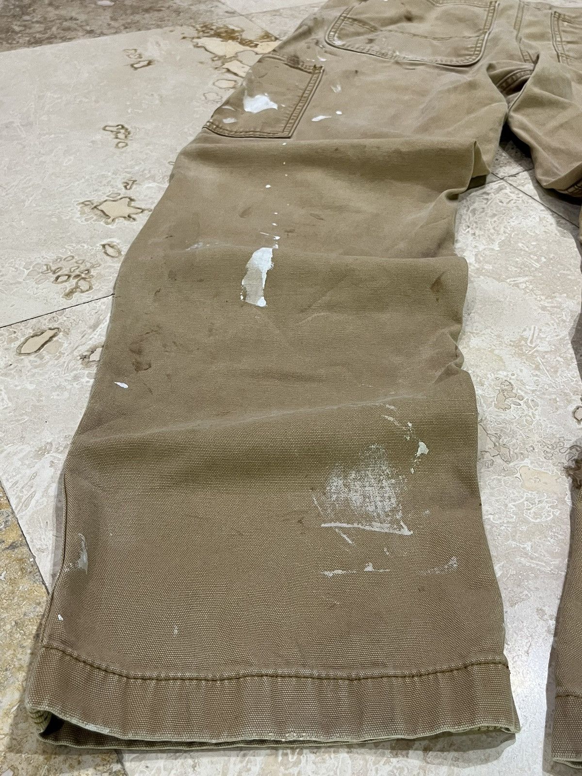 Carhartt Double Knee Painters Khaki Work Pants Size US 34 / EU 50 - 12 Thumbnail