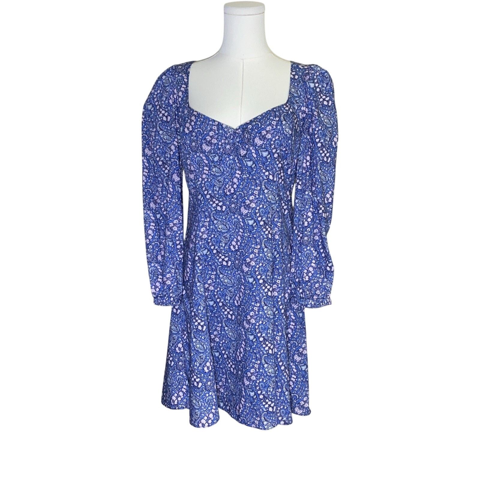 J.Crew JCREW Women Sweetheart Liberty Blue Floral Mini Dress 6 Size M / US 6-8 / IT 42-44 - 1 Thumbnail