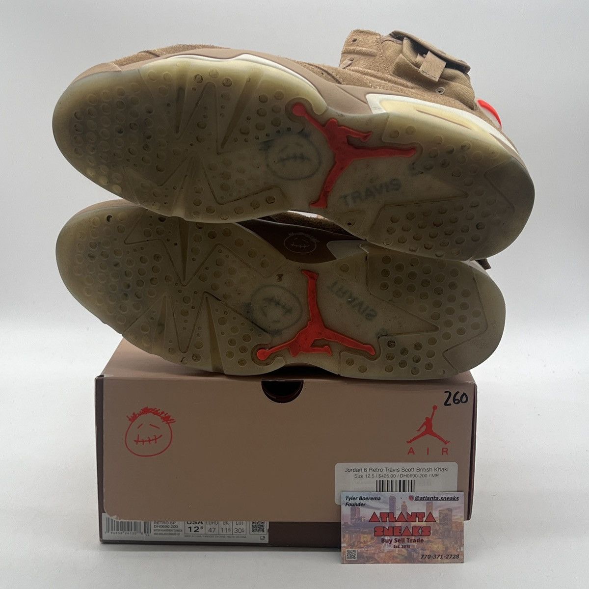 Jordan Brand Travis Scott x air Jordan 6 British khaki Size US 12.5 / EU 45-46 - 8 Thumbnail