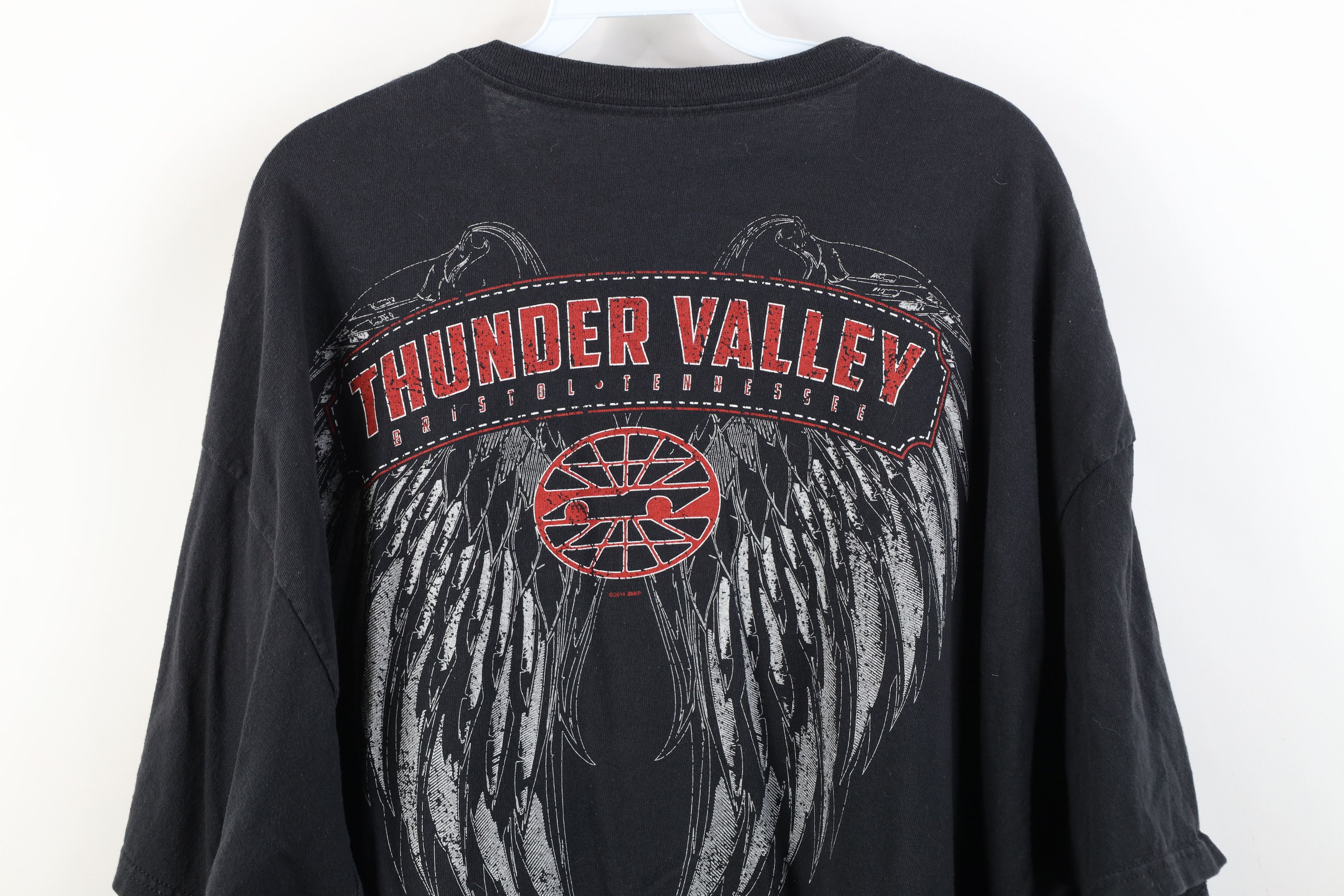 Vintage Vintage Y2K Valley Bristol Motor Skull Wings T-Shirt Size US XXL / EU 58 / 5 - 13 Thumbnail