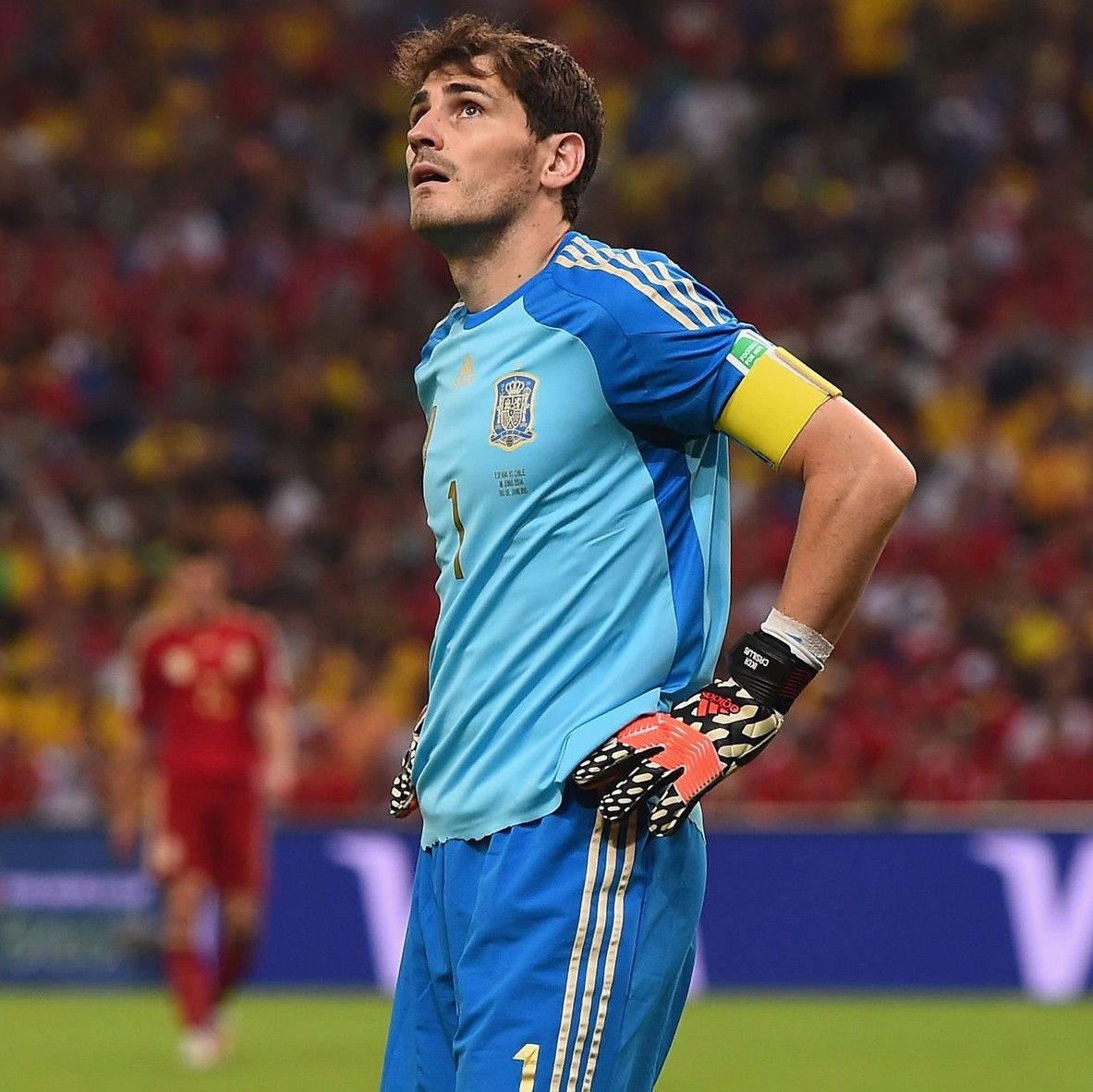 Adidas Spain World Cup 2014 Goalkeeper Jersey Iker Casillas Size US XL / EU 56 / 4 - 11 Thumbnail