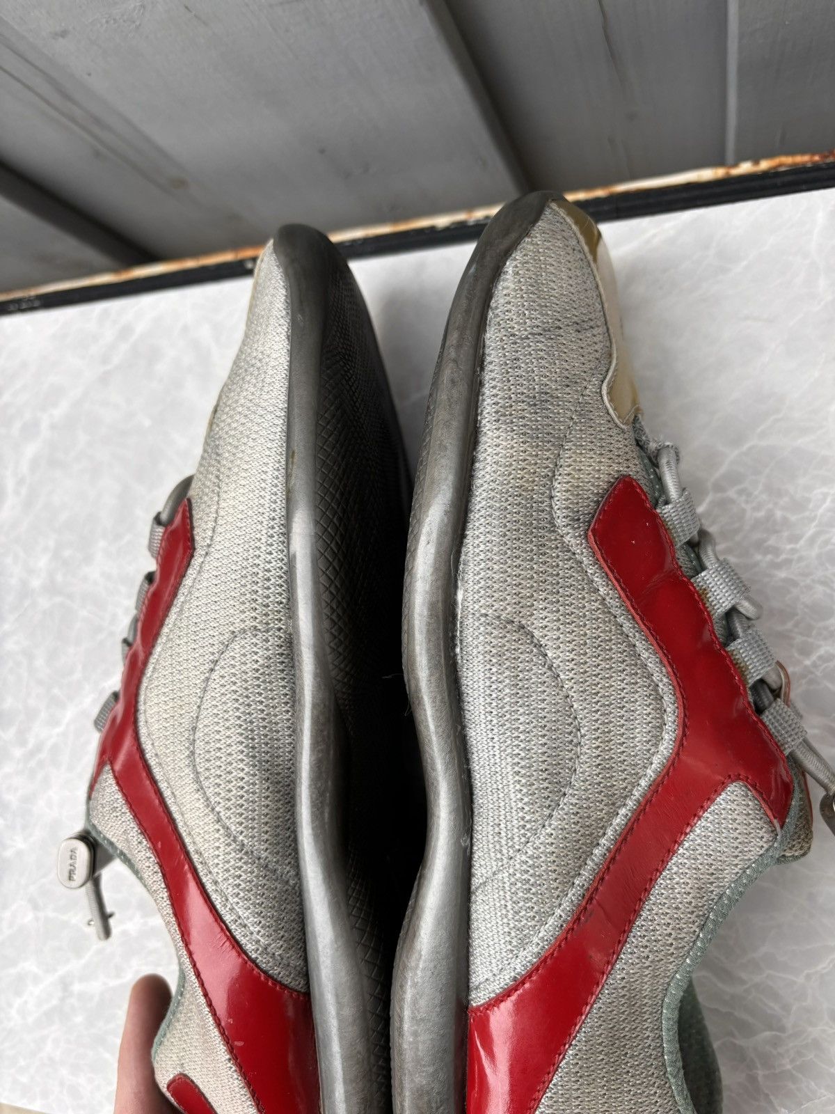 Prada × Vintage Vintage Prada Sneakers 2000s Mesh Sport Square Toe 90s 3876 Size US 8 / IT 38 - 14 Thumbnail