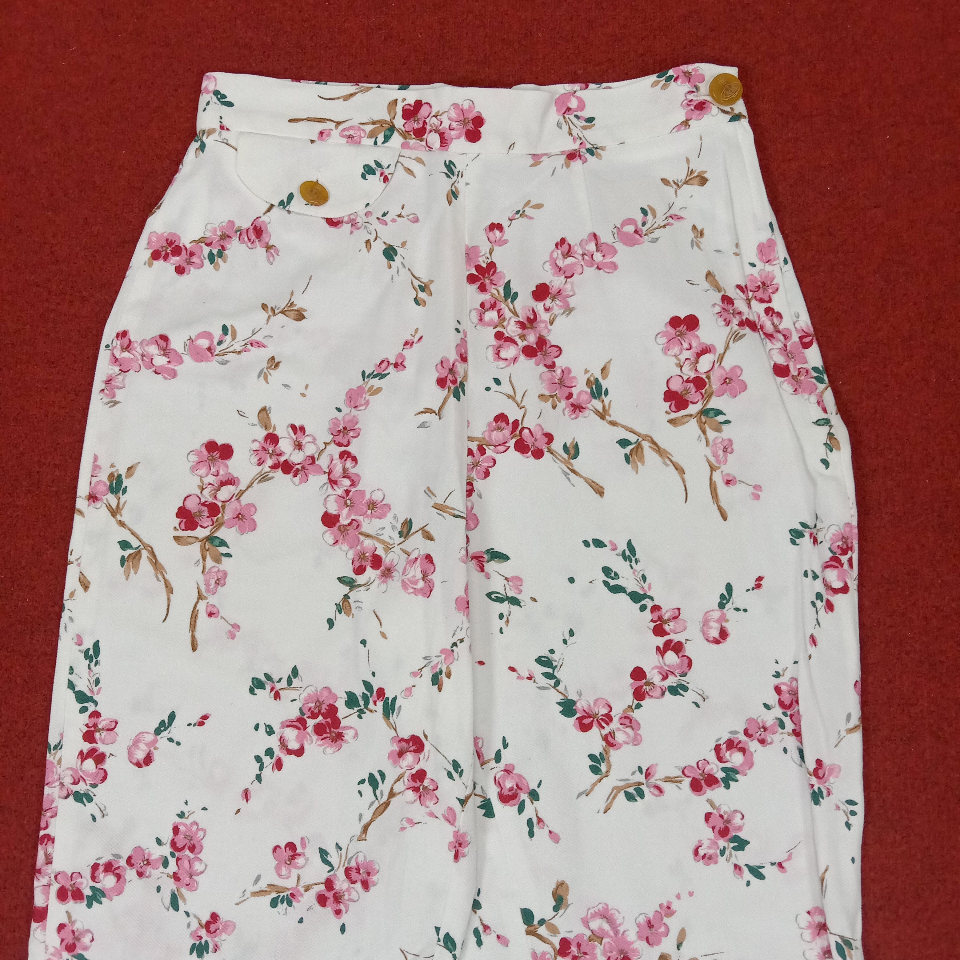 Designer × Vintage × Vivienne Westwood Vivienne Westwood Fashion Flowers Design Style Pants Size 24" / US 00 / IT 34 - 2 Thumbnail