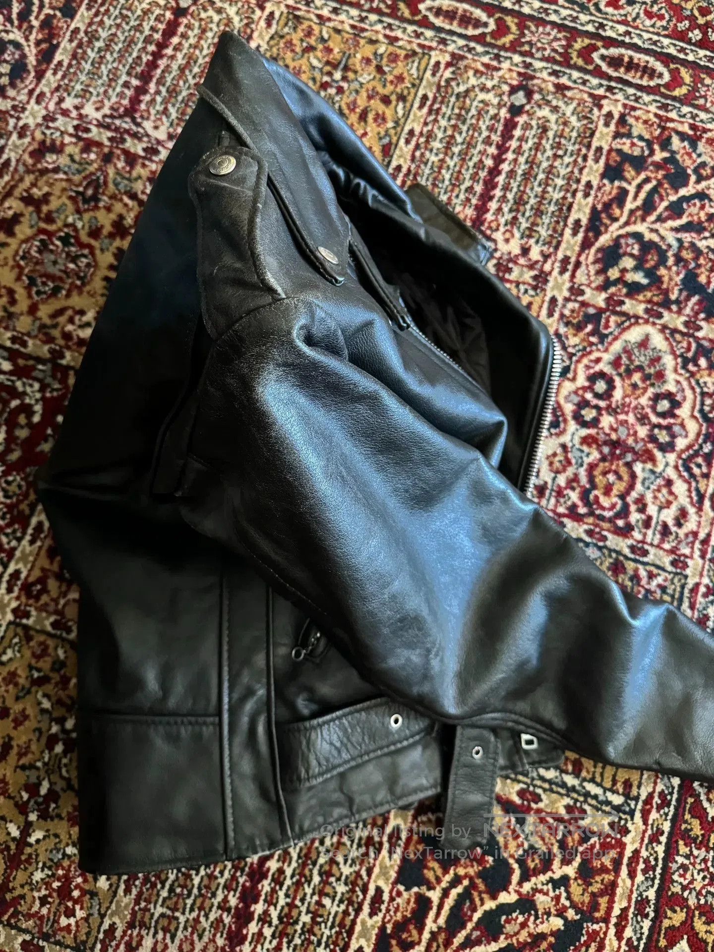 Schott Schott American Vintage Diagonal Zip Leather Jacket. Size US S / EU 44-46 / 1 - 8 Thumbnail