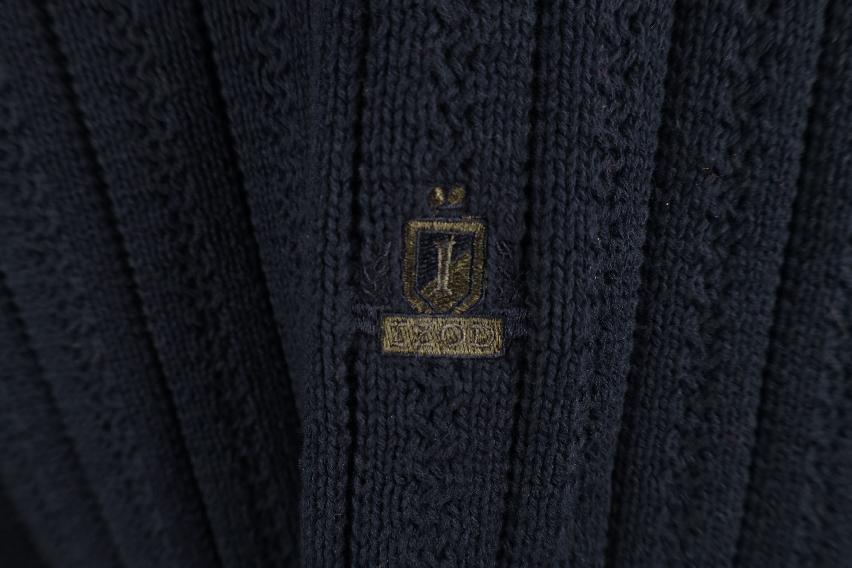 Izod Vintage IZOD Chunky Ribbed Knit Crewneck Sweater Cotton Size US L / EU 52-54 / 3 - 4 Thumbnail