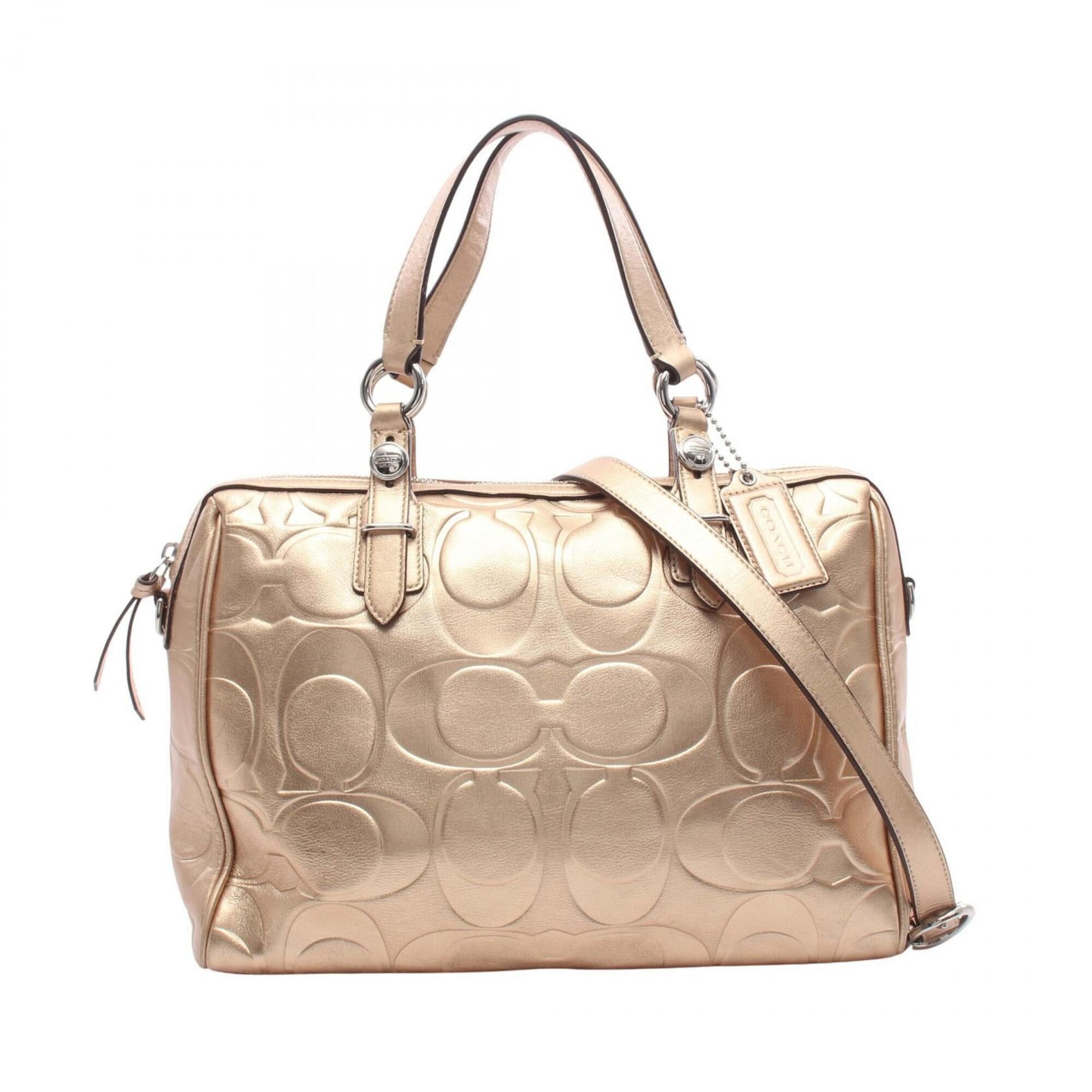 Coach Coach Signature 2-Way Handbag, Leather, Women's, Gold Tone, F17992 Size ONE SIZE - 1 Thumbnail