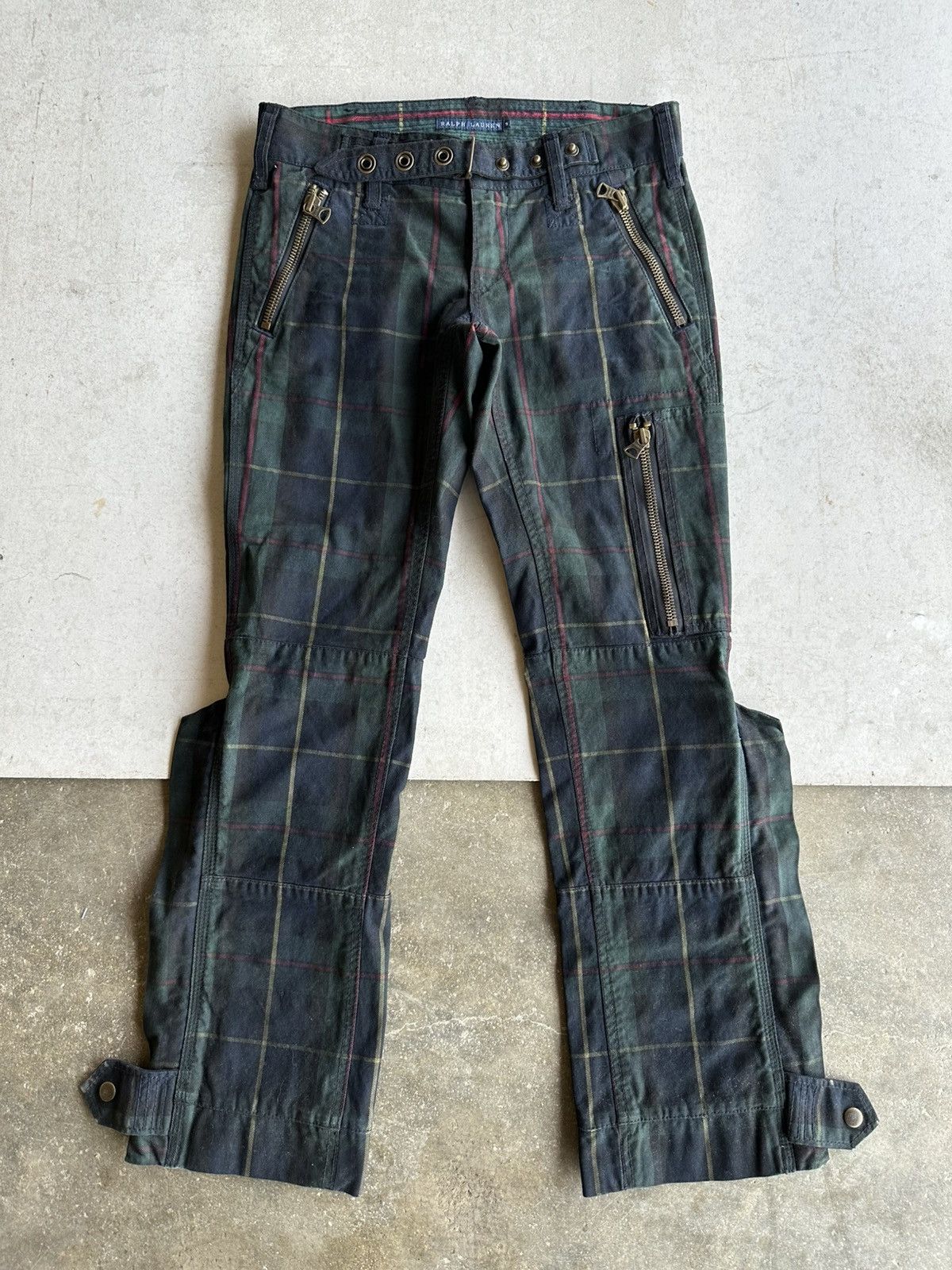 RRL Ralph Lauren RARE🔥🔥 Vintage RALPH LAUREN Check Tartan Bondage Punk Conmar Size US 30 / EU 46 - 2 Thumbnail