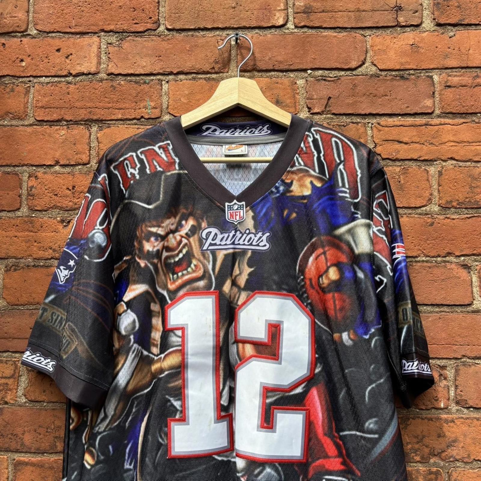 NFL New England patriots Tom Brady all over print jersey L Size US L / EU 52-54 / 3 - 2 Thumbnail