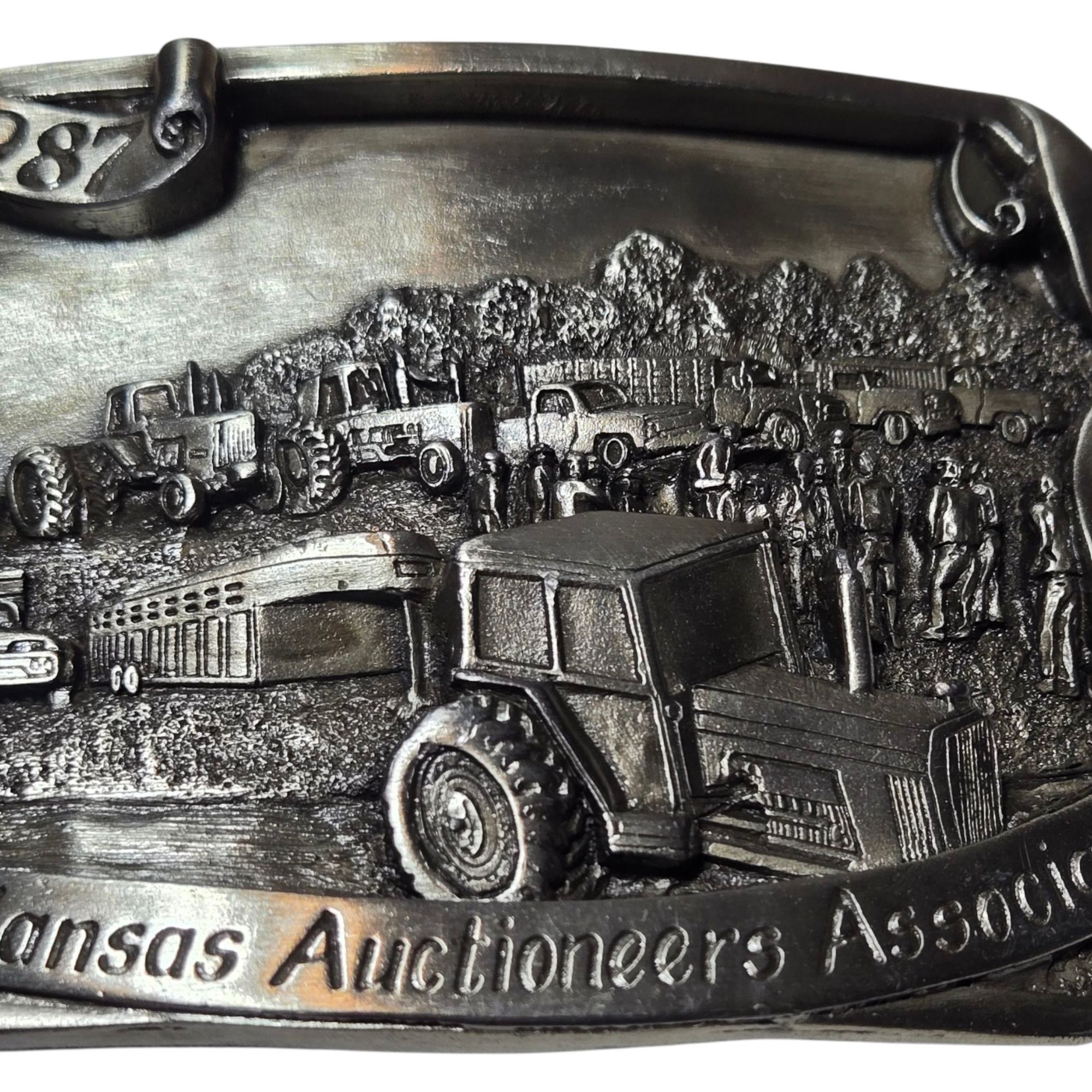 Other 1987 Kansas Auctioneers Association Belt Buckle Farm Tractor Size ONE SIZE - 9 Thumbnail