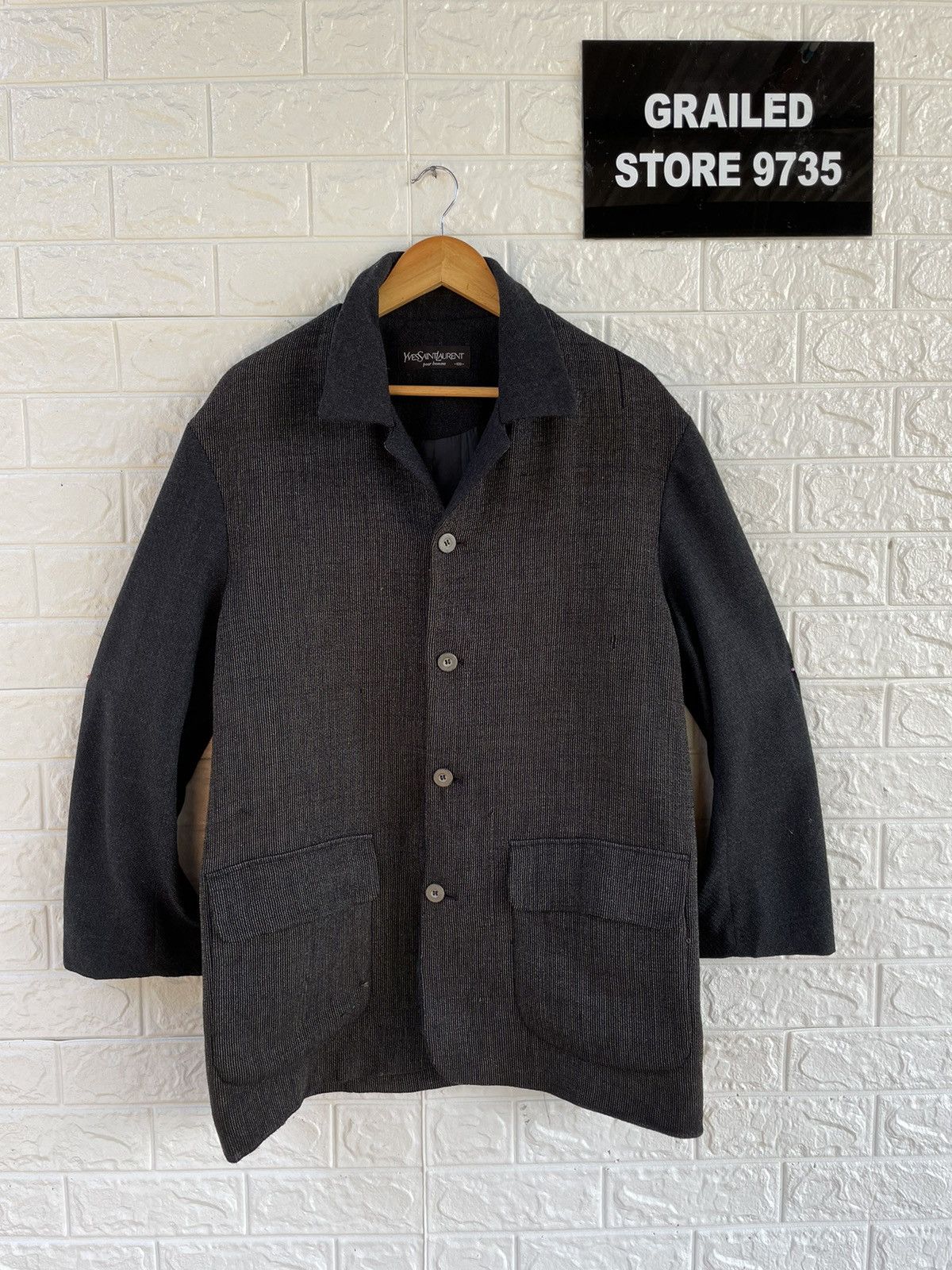 Japanese Brand × Vintage × Yves Saint Laurent Vintage YSL Buttom Jacket Size US XL / EU 56 / 4 - 1 Thumbnail