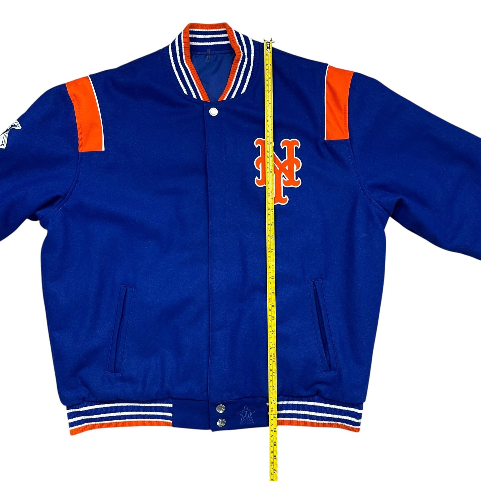 MLB VTG 00s NEW YORK METS JH DESIGN REVERSIBLE VARSITY JACKET XL Size US XL / EU 56 / 4 - 14 Thumbnail