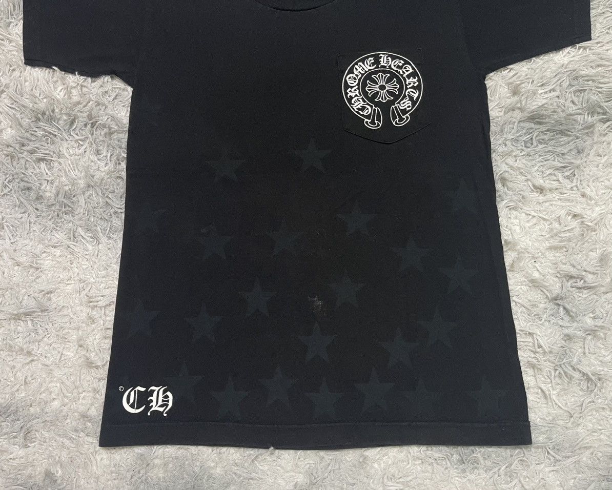 Chrome Hearts VINTAGE CHROME HEARTS STAR SCROLL HORSESHOE LOGO POCKET TEE Size US S / EU 44-46 / 1 - 4 Thumbnail