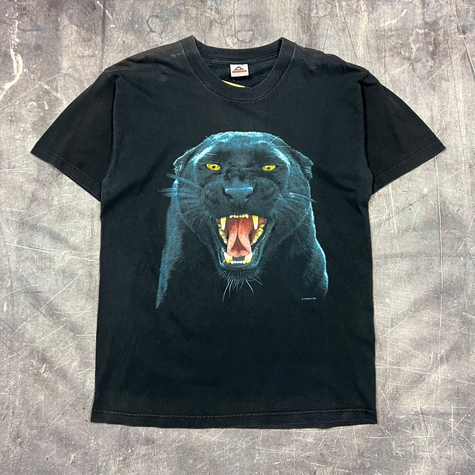 Alstyle × Vintage 90s Black Panther Big Print Graphic Shirt L E12 Size US L / EU 52-54 / 3 - 1 Thumbnail
