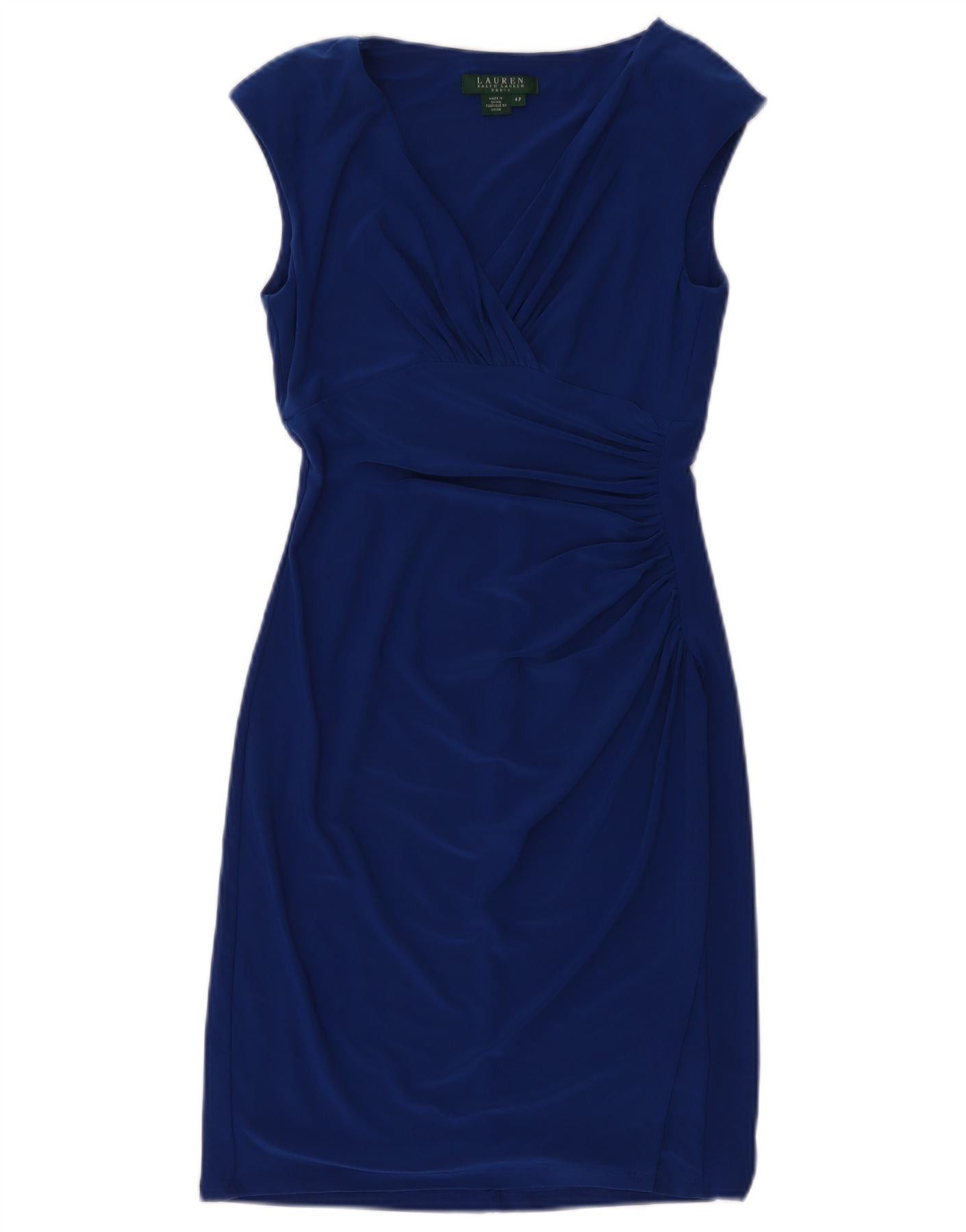 Ralph Lauren Womens Sleeveless Sheath Dress US 4 Small Blue Polyester Size XS / US 0-2 / IT 36-38 - 1 Thumbnail