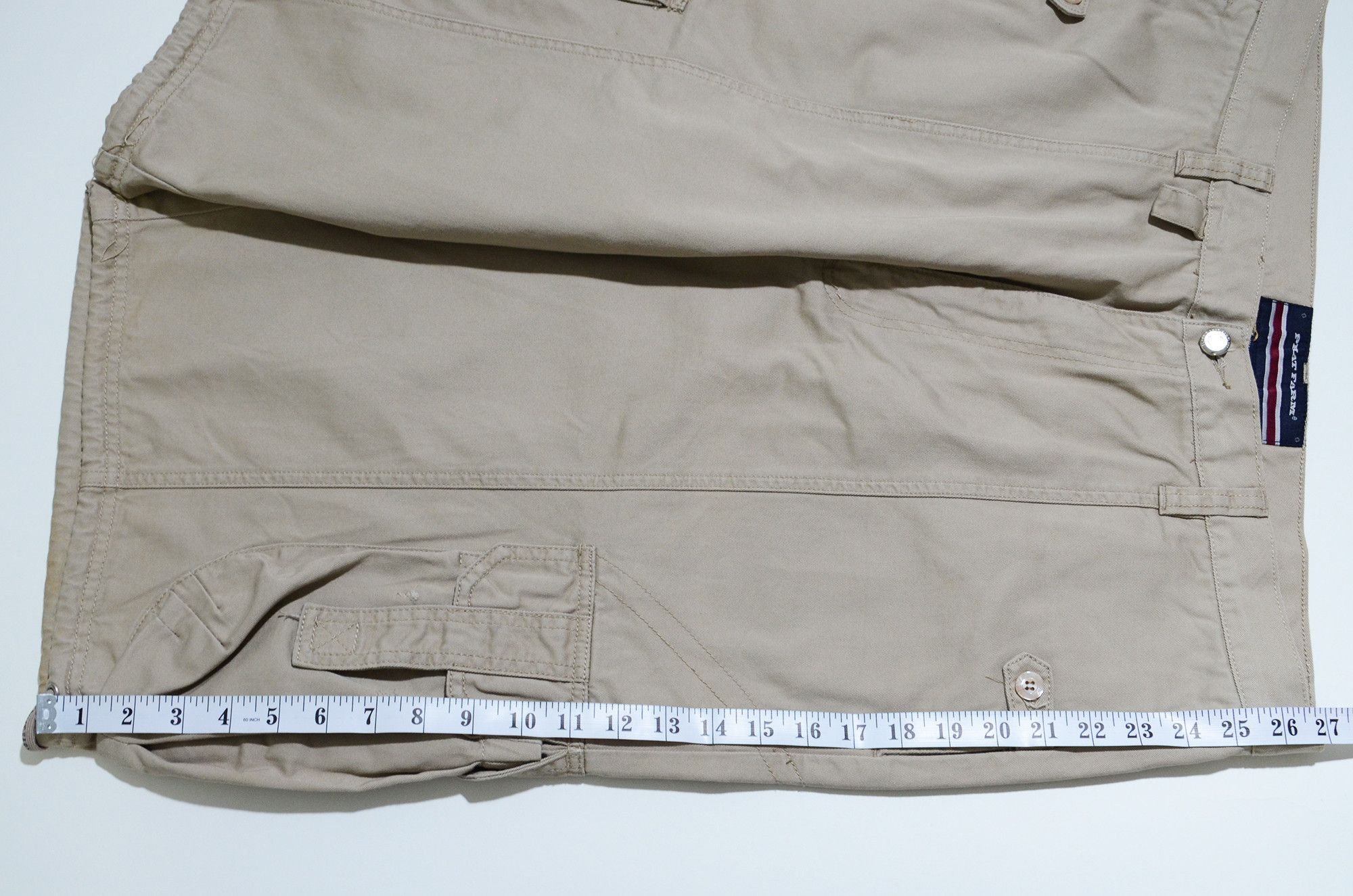 Phat Farm Phat Farm W36 Beige Cargo Shorts 90s Hip Hop Streetwear Size US 36 / EU 52 - 17 Thumbnail
