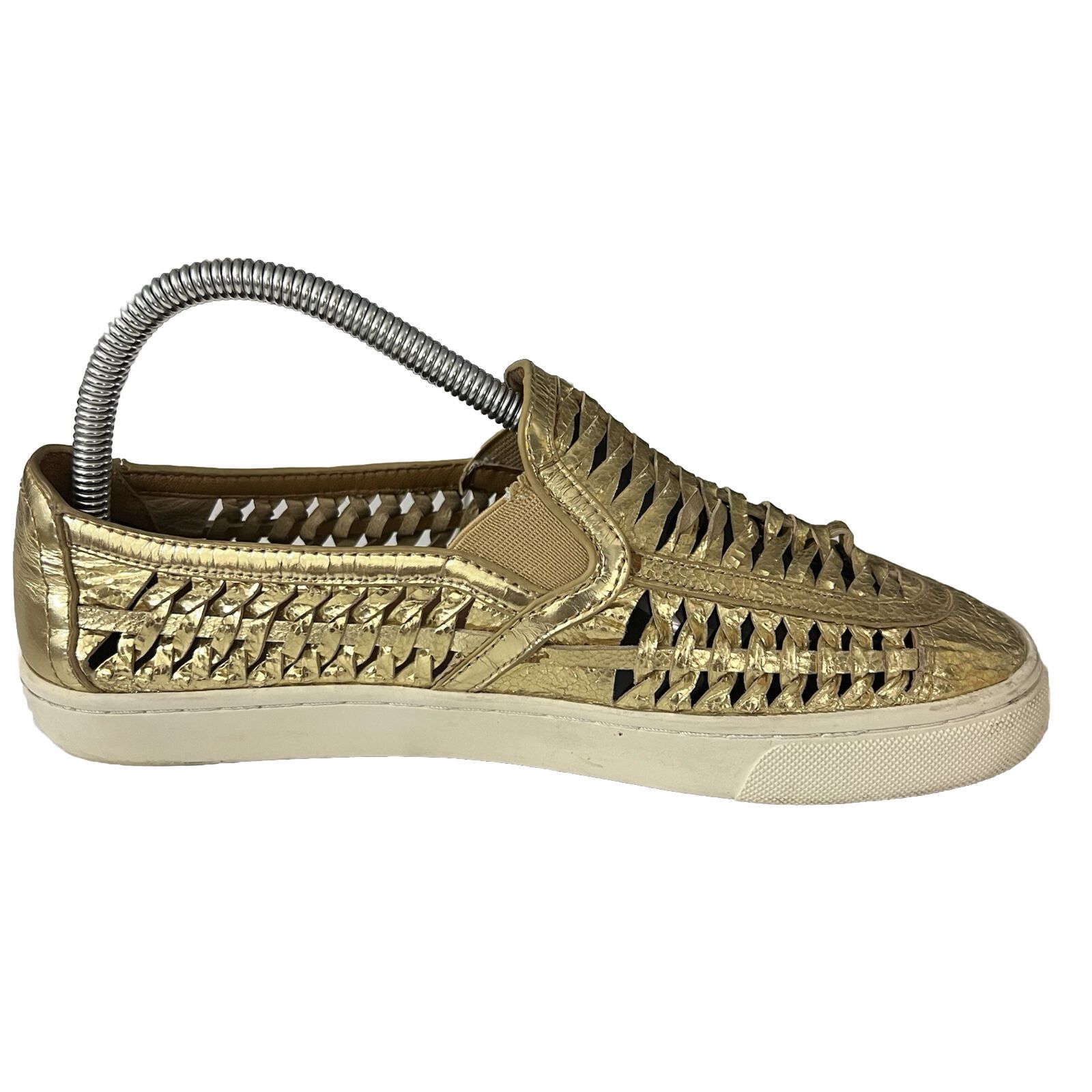 Tory Burch Tory Burch Huarache 2 Metallic Gold SlipOn Sneaker Womens 8M Size US 8 / IT 38 - 2 Thumbnail