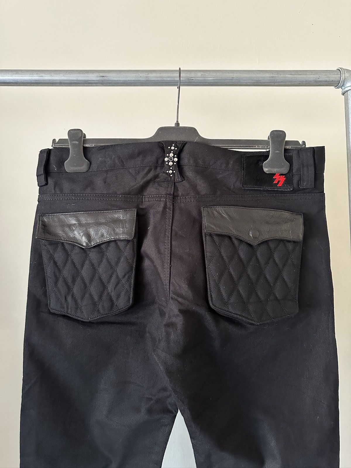 Japanese Brand 2000s Skull Flight Double Knee Pant Size US 34 / EU 50 - 10 Thumbnail
