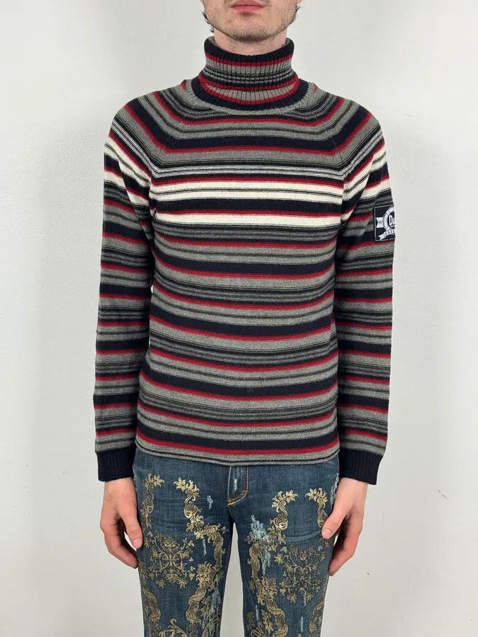 Dolce & Gabbana AW2006 Dolce & Gabbana Multi-Color Striped Wool Turtleneck Sweater Size US S / EU 44-46 / 1 - 3 Thumbnail