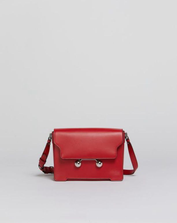 Marni o1w1db10326 Size: OS/Medium Leather Shoulder Bag in Red Size ONE SIZE - 1 Thumbnail