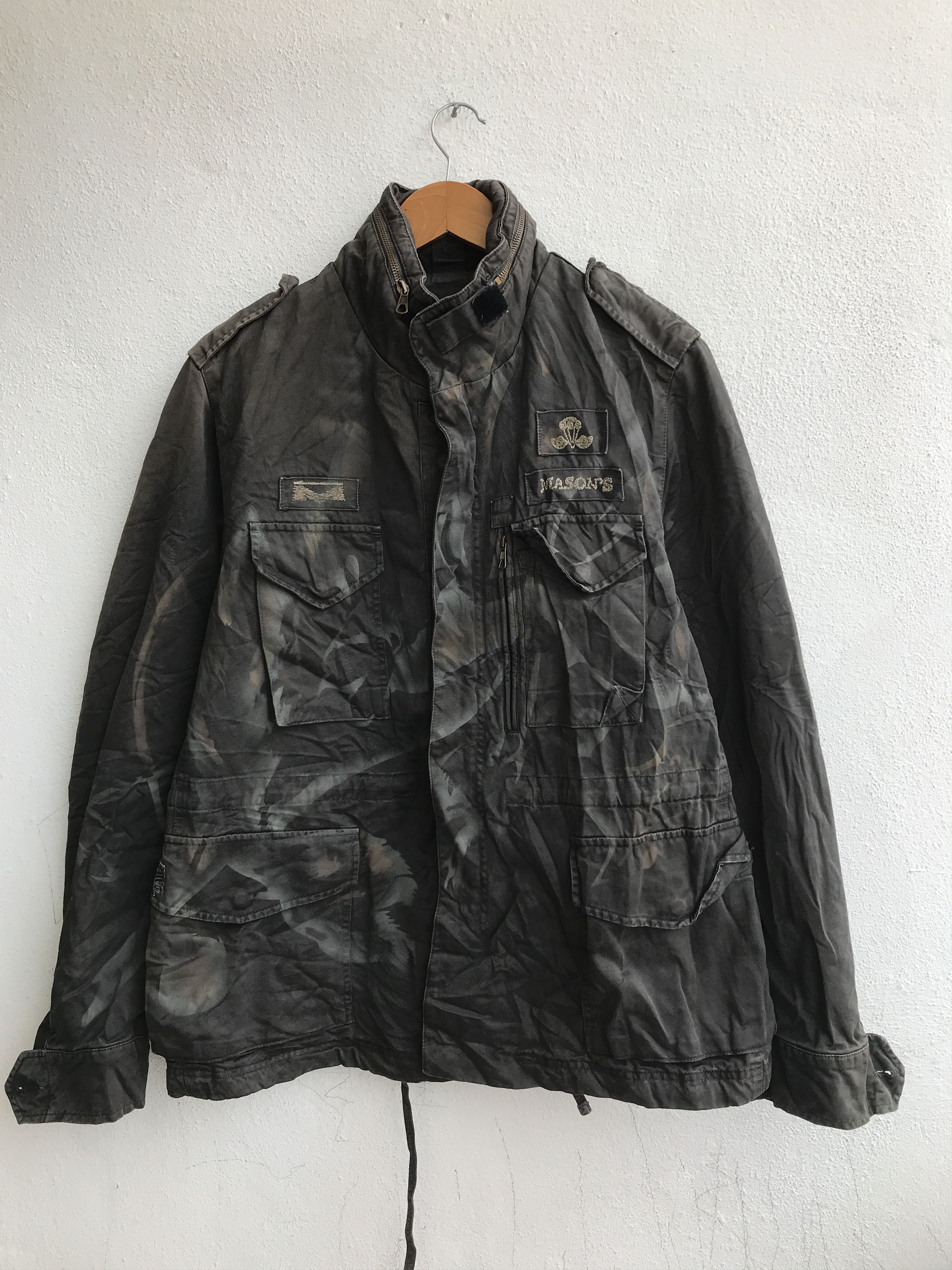 Japanese Brand Masons army jacket rare design Size US M / EU 48-50 / 2 - 1 Thumbnail