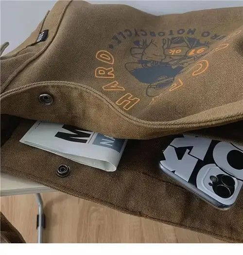 Japanese Brand 90s retro cartoon graphic canvas shoulder bag crossbody y2k Size ONE SIZE - 4 Thumbnail