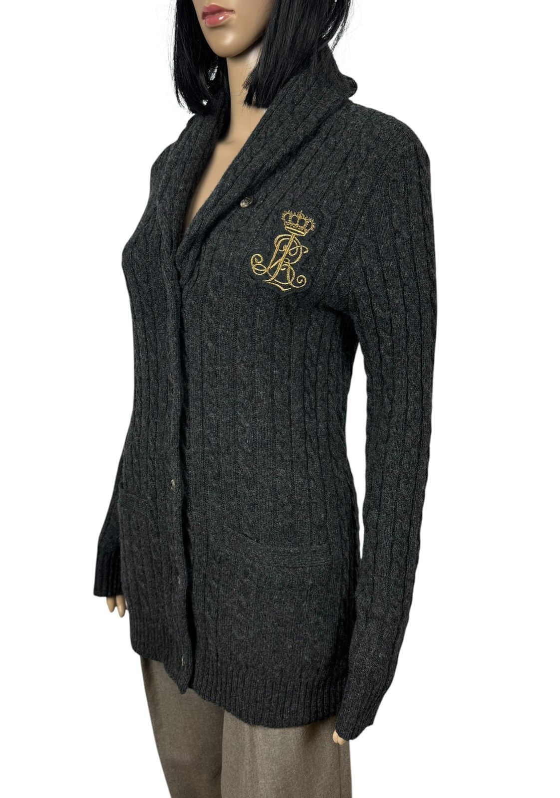 Lauren Ralph Lauren × Ralph Lauren Lauren Ralph Lauren Cable Knit Cardigan Wool Rabbit Hair Size S / US 4 / IT 40 - 4 Thumbnail