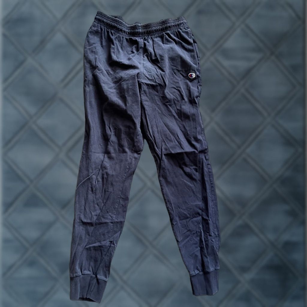 Champion Champion Sweatpants Men’s Medium Straight Pocket Navy Blue Cotton Solid Size US 31 - 1 Thumbnail