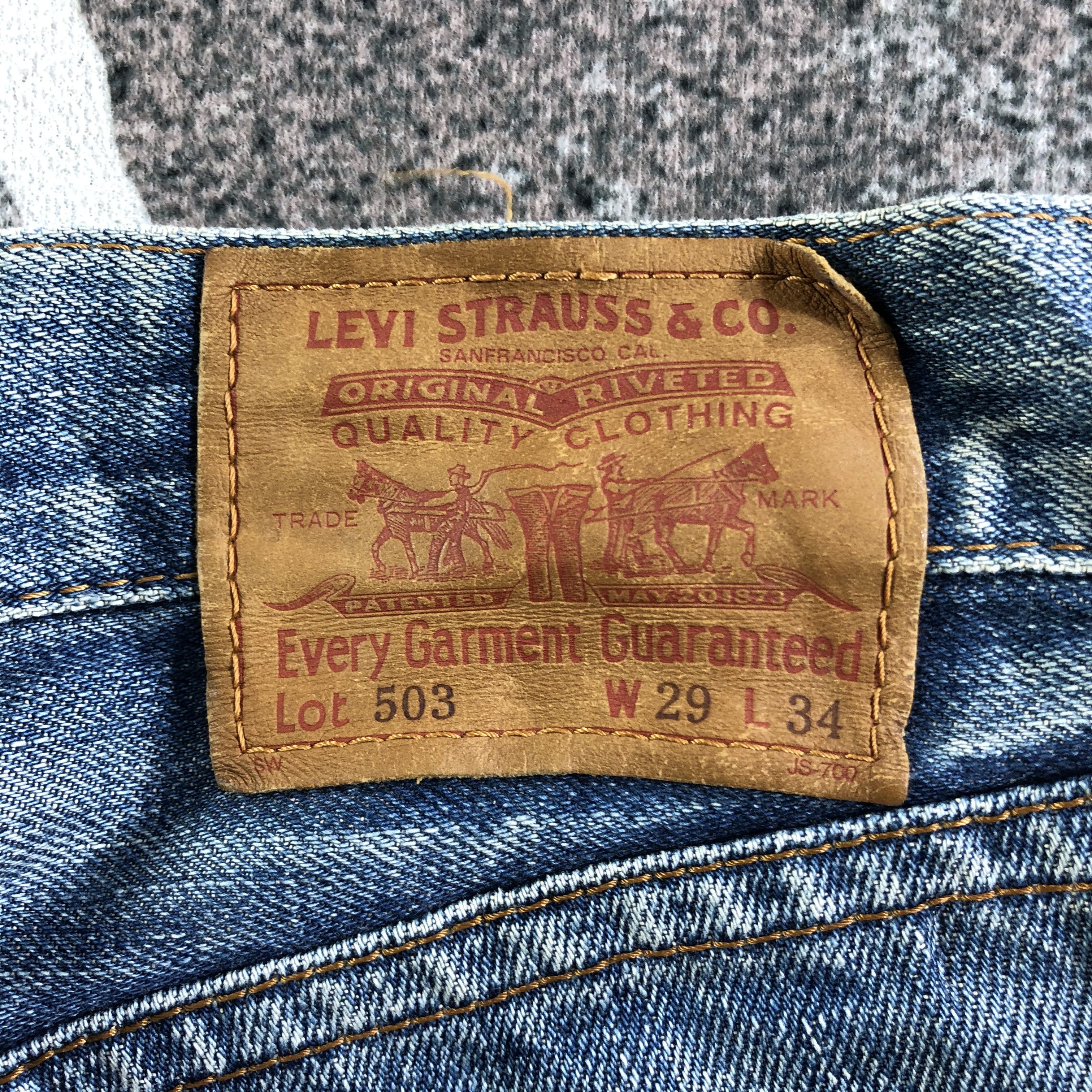 Levi's Vintage Levis 503 Jeans Faded Blue Denim KJ3118 Size US 29 - 5 Thumbnail