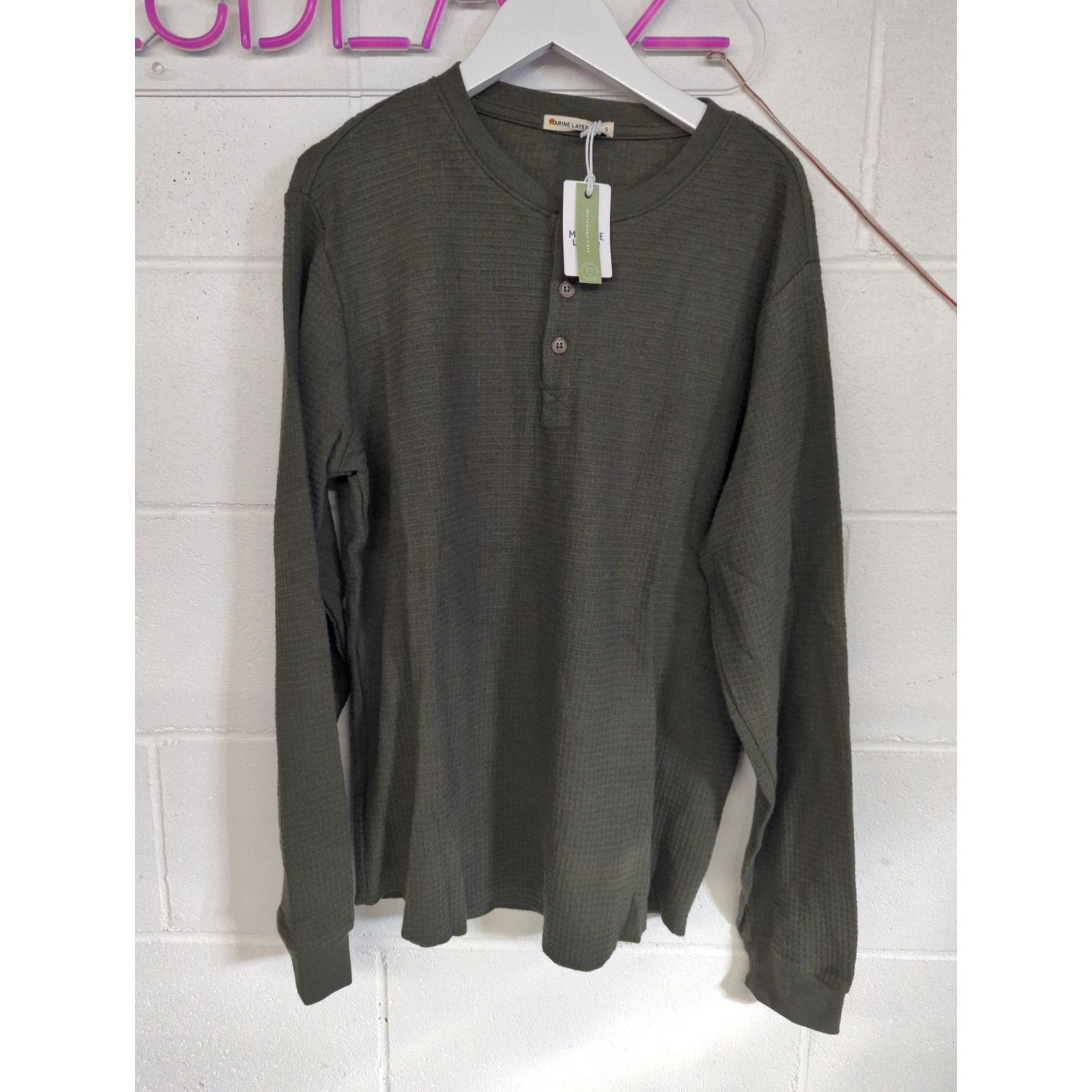 Marine Layer NWT Marine Layer Sz S Supima Cotton Long Sleeve Henley Shirt Size US S / EU 44-46 / 1 - 2 Thumbnail