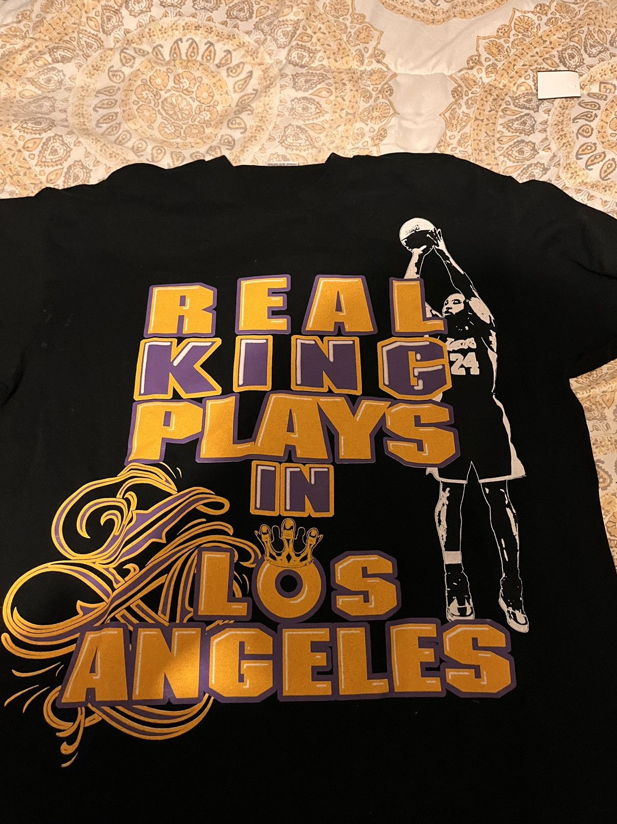 Image of L A Lakers Kobe Bryant Gas Station in Black, Men's (Size 2XL)