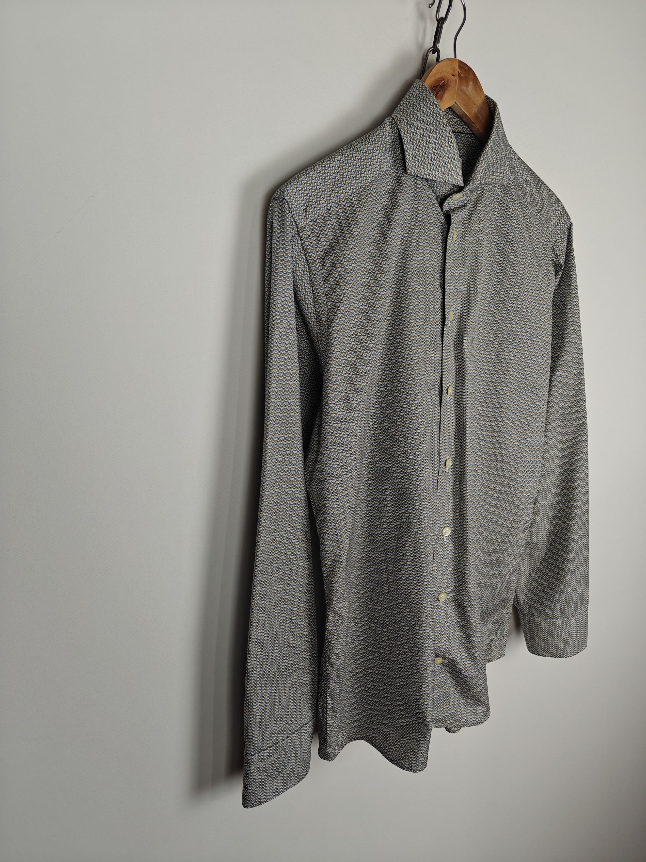 Eton ETON Shirt Button Funny Dogs Monogram size 39 15 1/2 (M) Size US M / EU 48-50 / 2 - 4 Thumbnail