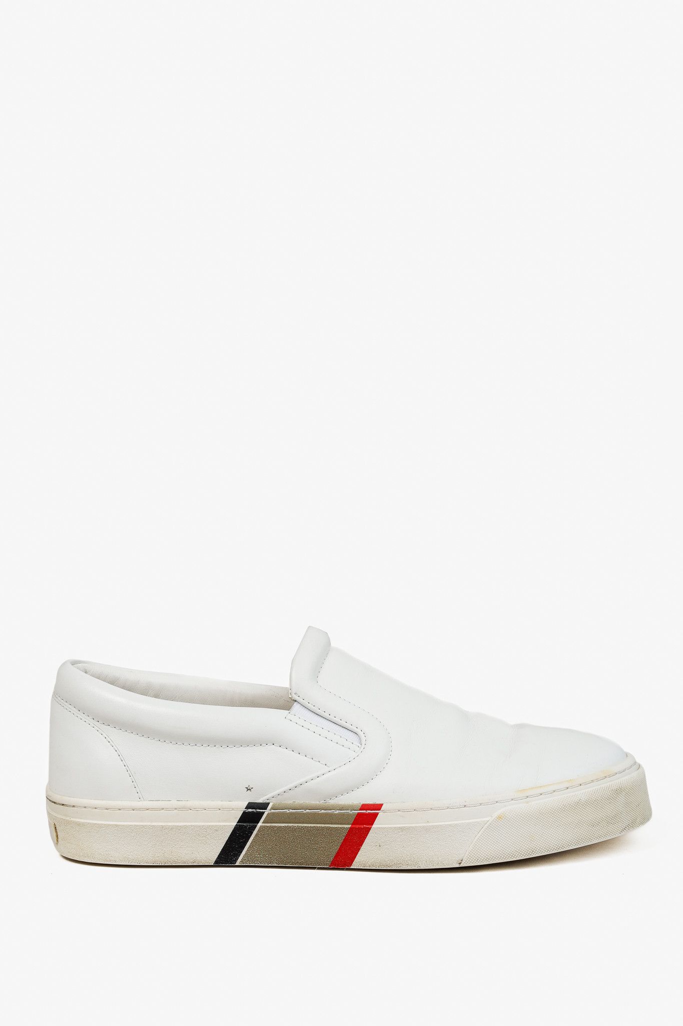 Burberry Burberry Men's Thompson White Leather Slip On Shoes Size US 10 / EU 43 - 1 Thumbnail