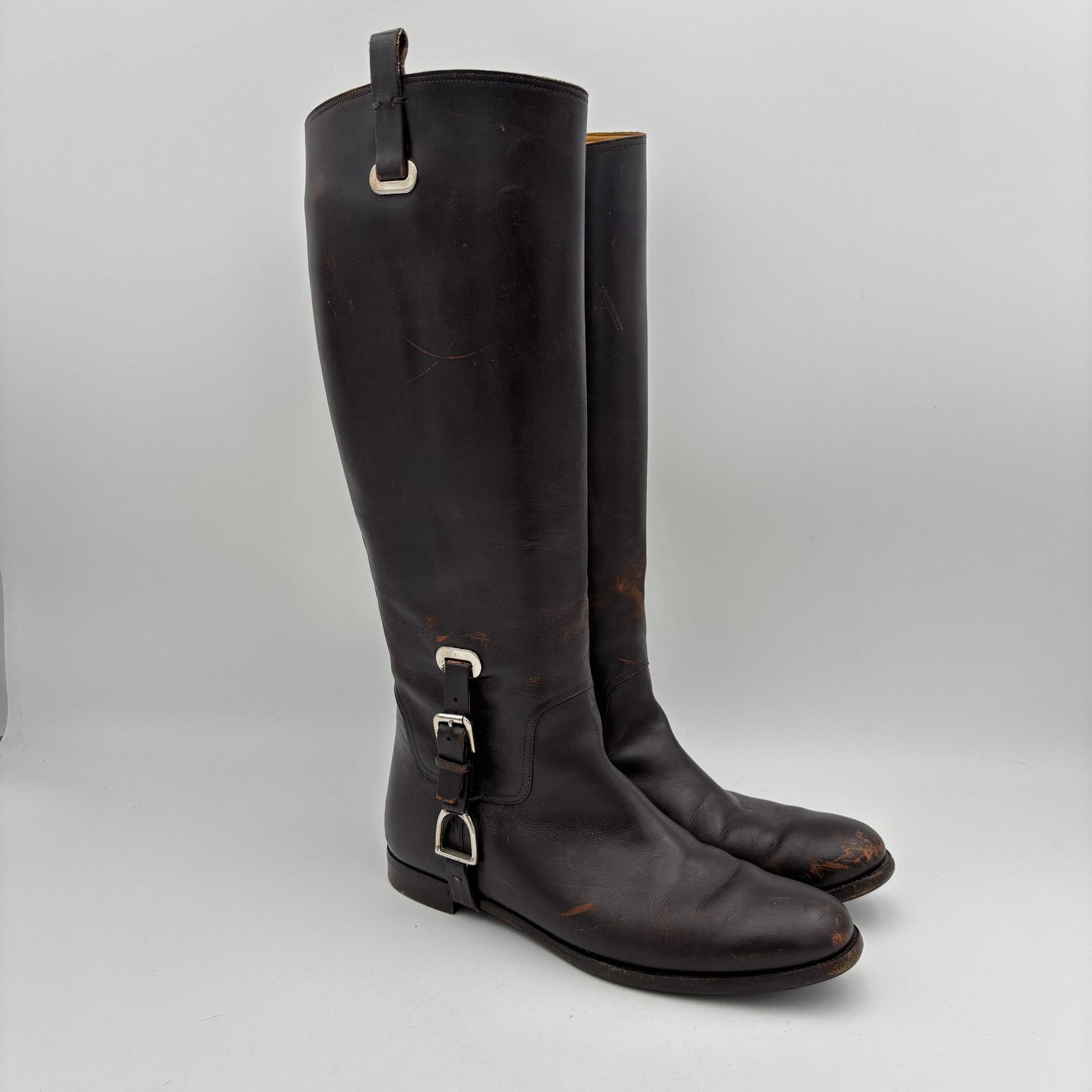 Ralph Lauren Purple Label Ralph Lauren Collection Purple Label Brown Leather Boots 8B Size US 8 / IT 38 - 1 Thumbnail