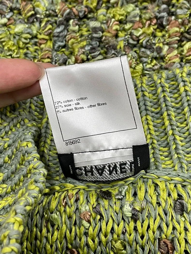 Chanel Chanel Green braided skirt short skirt Size 42" / US 20 - 7 Thumbnail