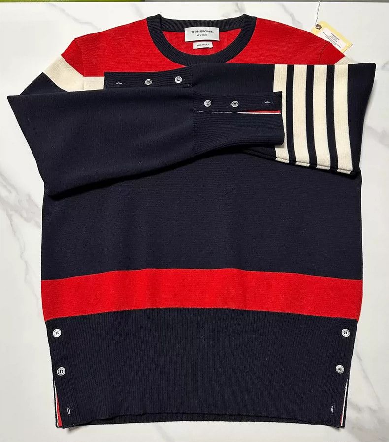Thom Browne Thom Browne Three-colored sweater Size US L / EU 52-54 / 3 - 3 Thumbnail
