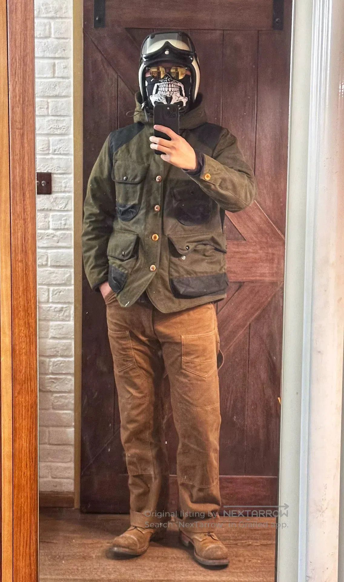 Freewheelers vintage redwood waxed outdoor jacket size 42. Size US L / EU 52-54 / 3 - 5 Thumbnail